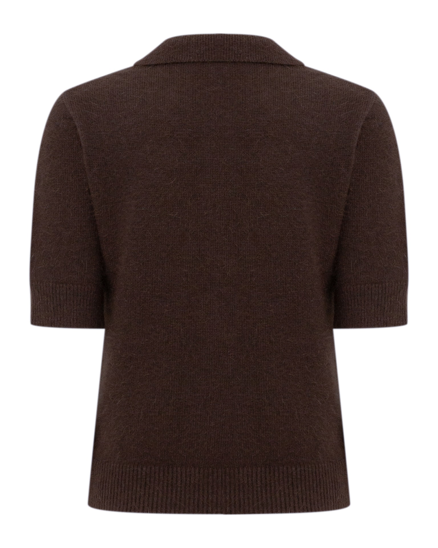 Angora polo jumper, Brown — photo 6
