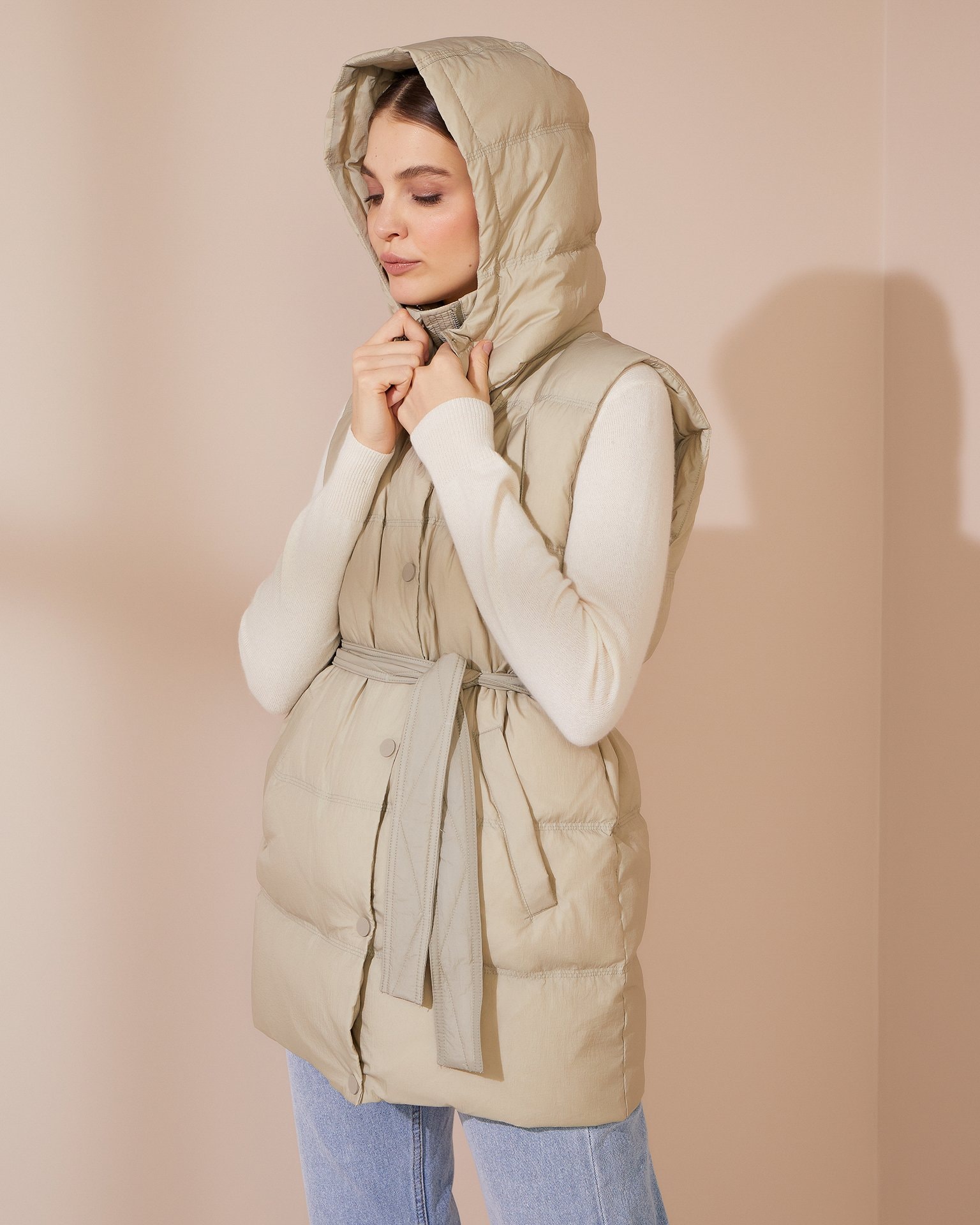 Transformable gilet, Khaki — photo 2