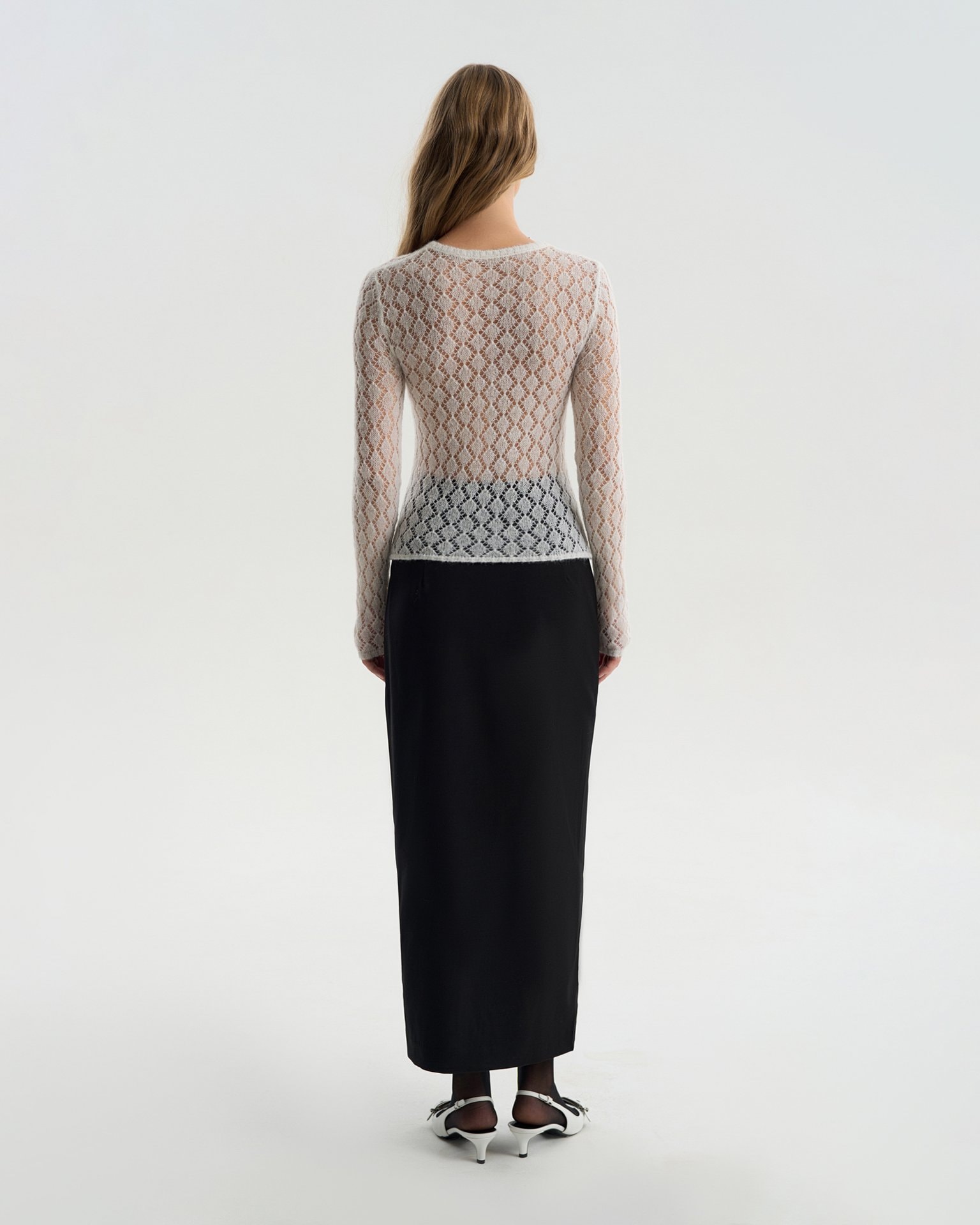 Wool Knit Jumper, White — photo 3