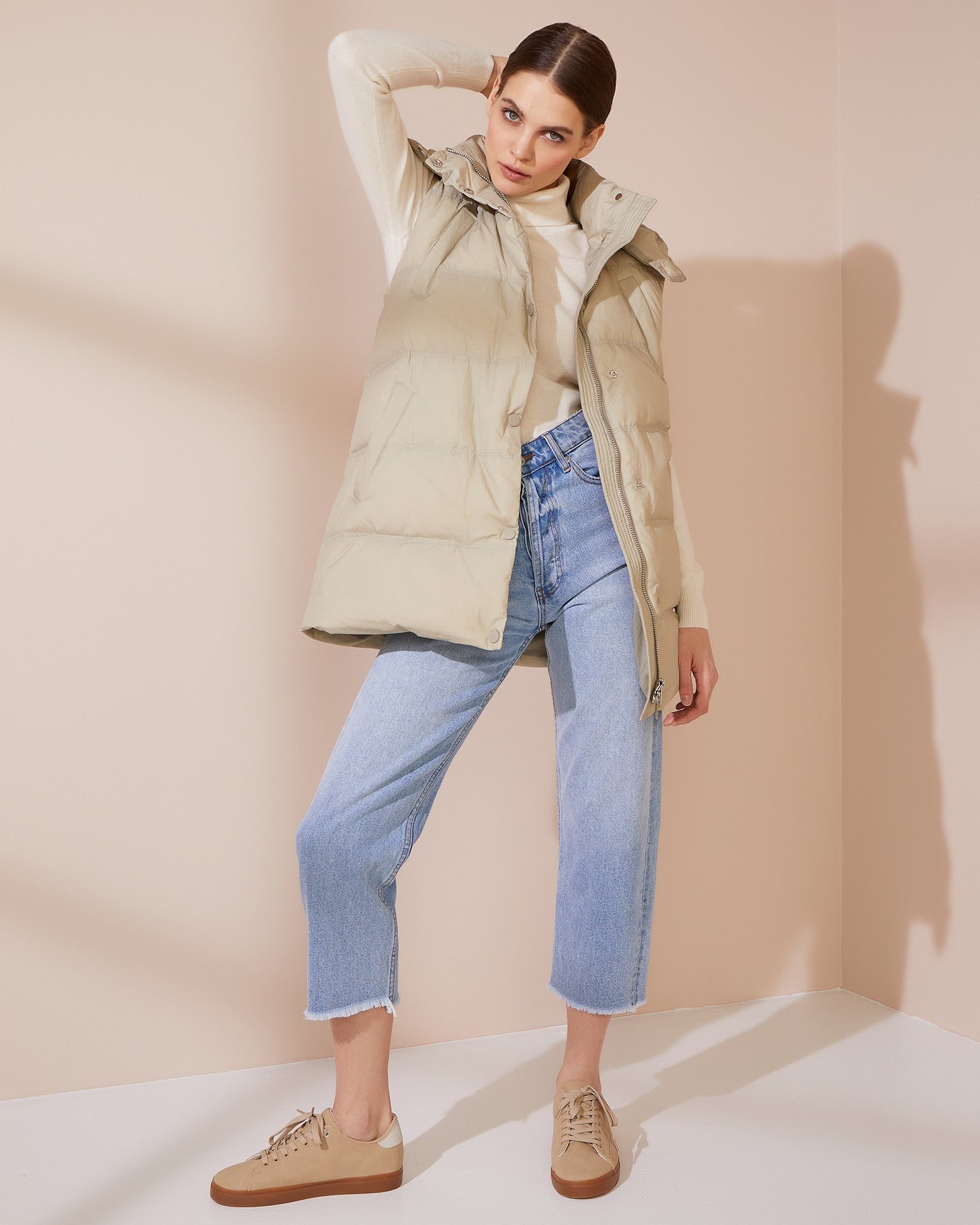 Transformable gilet, Khaki — photo 4