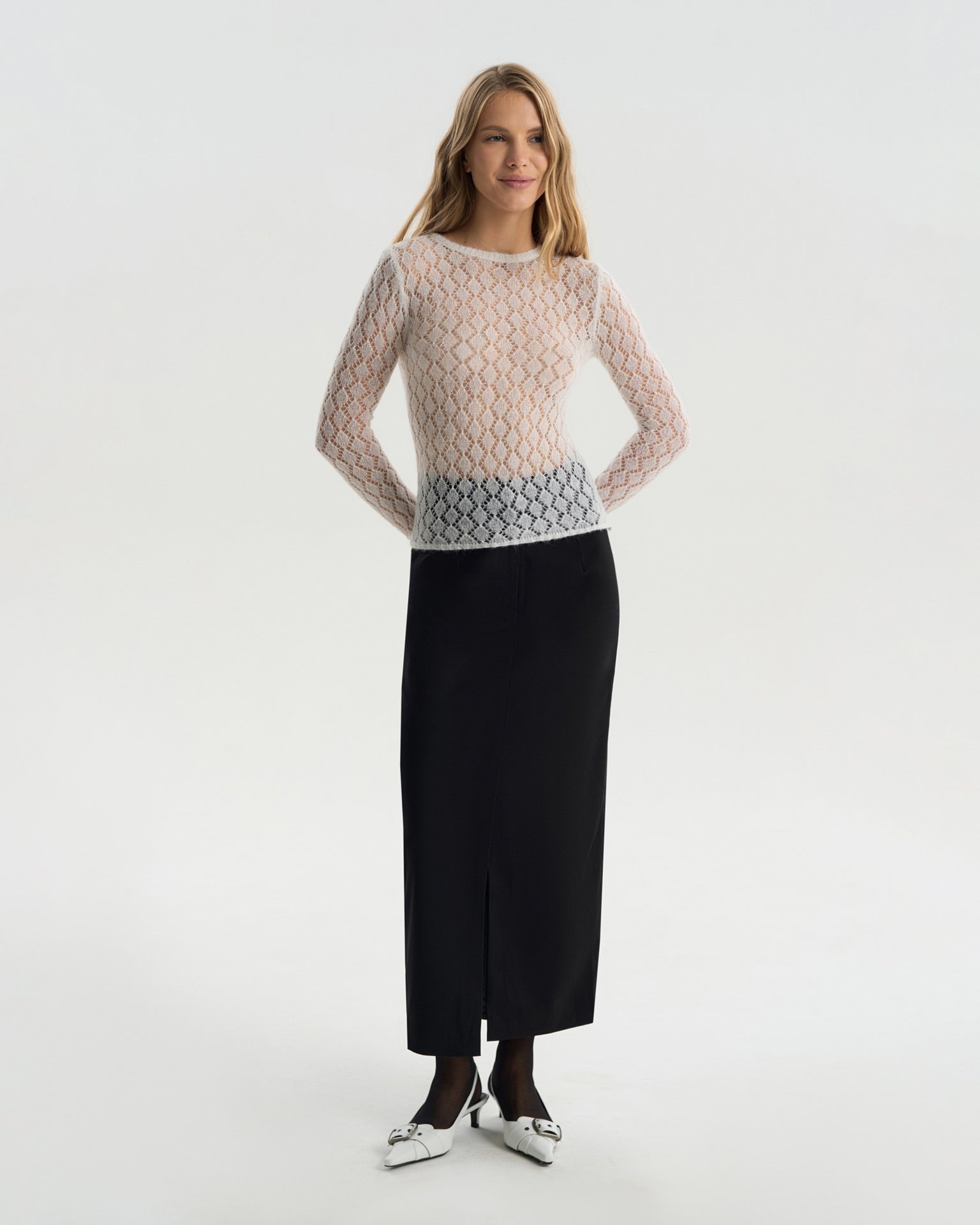 Wool Knit Jumper, White