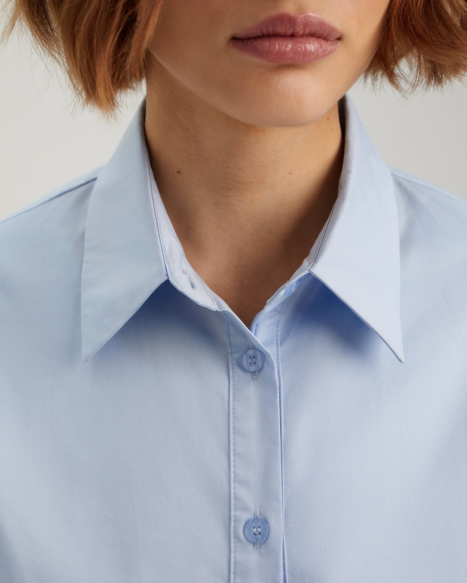 Cotton shirt, Sky Blue — photo 6
