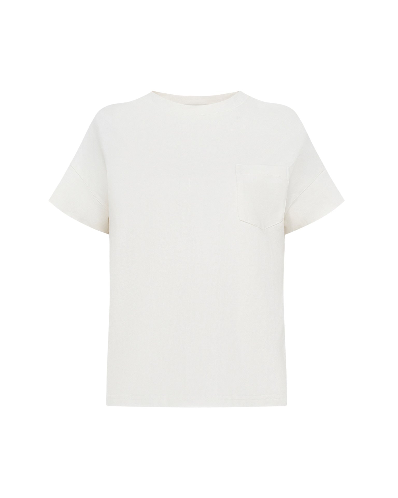 T-shirt with a Patch Pocket, Milk — photo 9