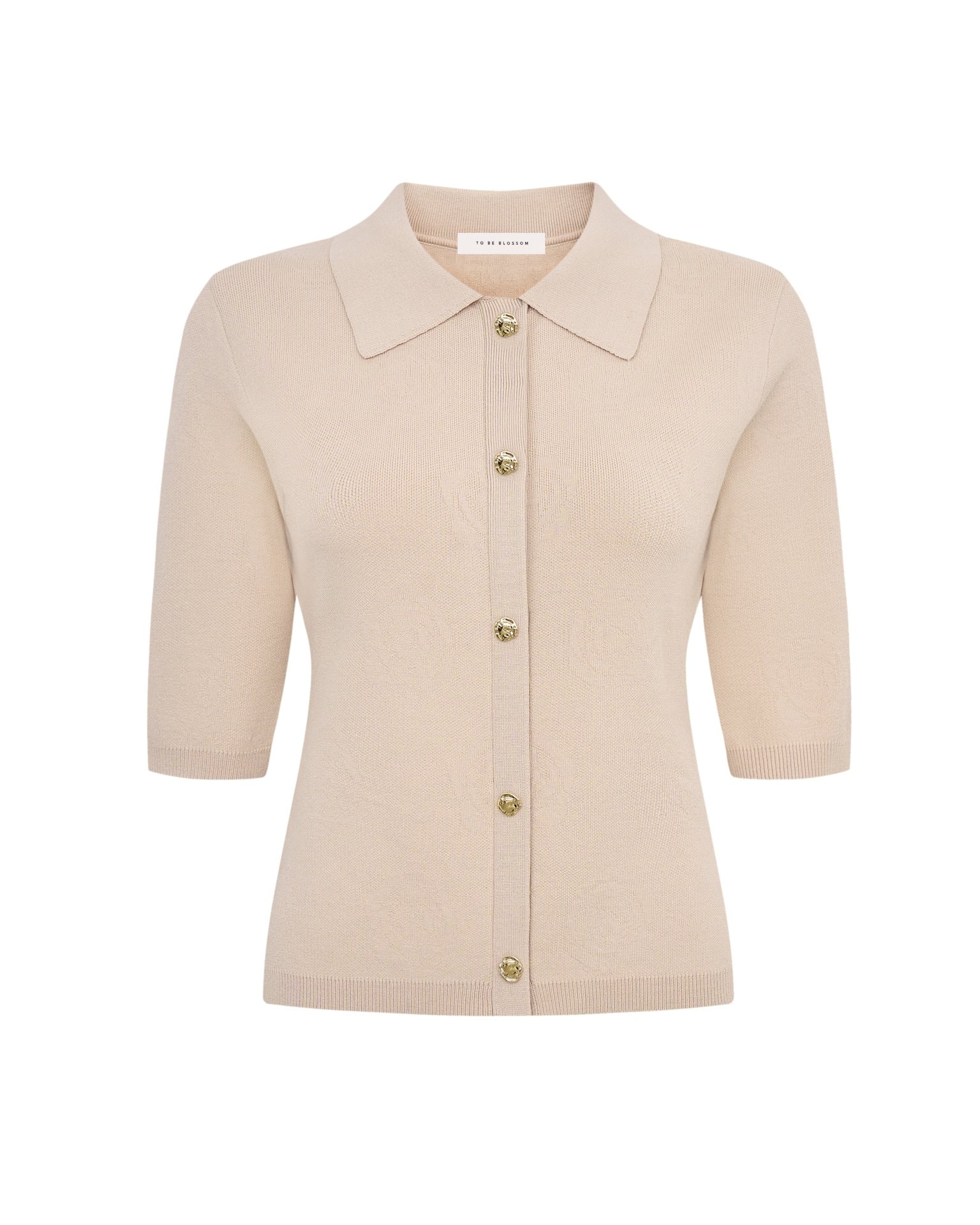 Short-sleeved cardigan, Beige — photo 7