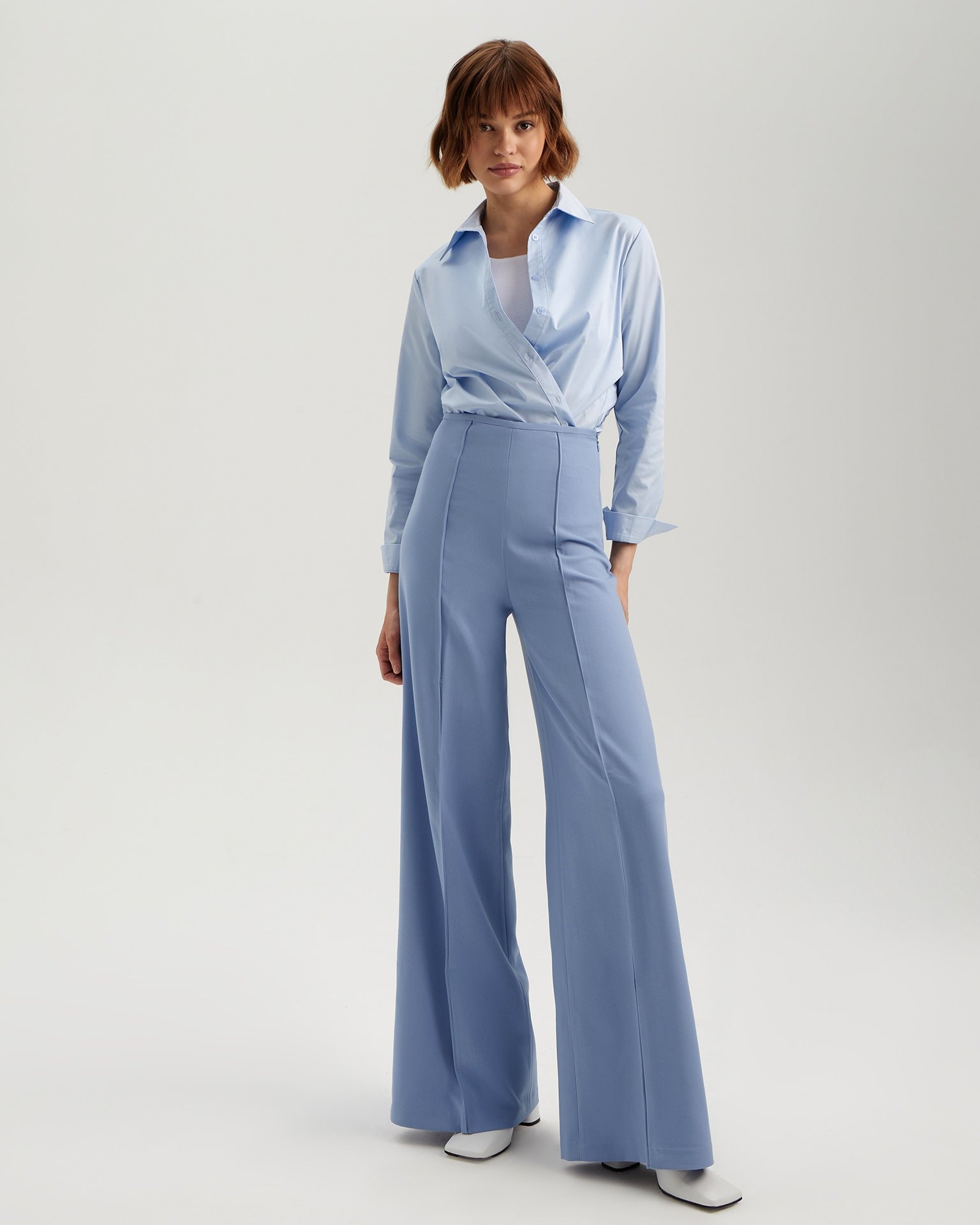 Cotton shirt, Sky Blue — photo 2