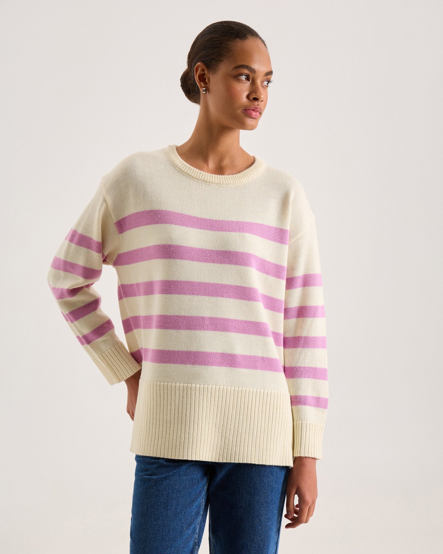 Striped pink jumper, Pink — photo 7