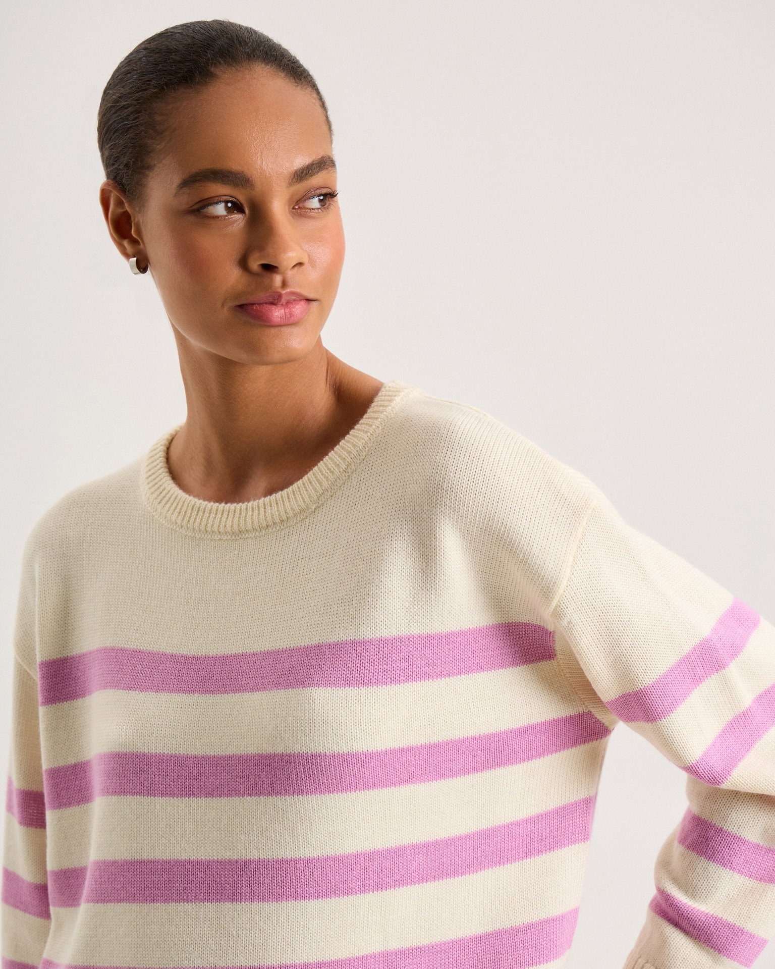 Striped pink jumper, Pink — photo 9