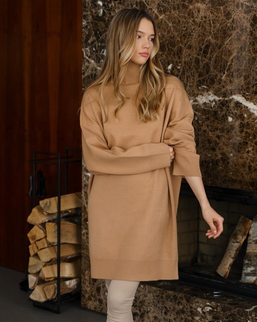 Cocoon Dress, Brown — photo 6