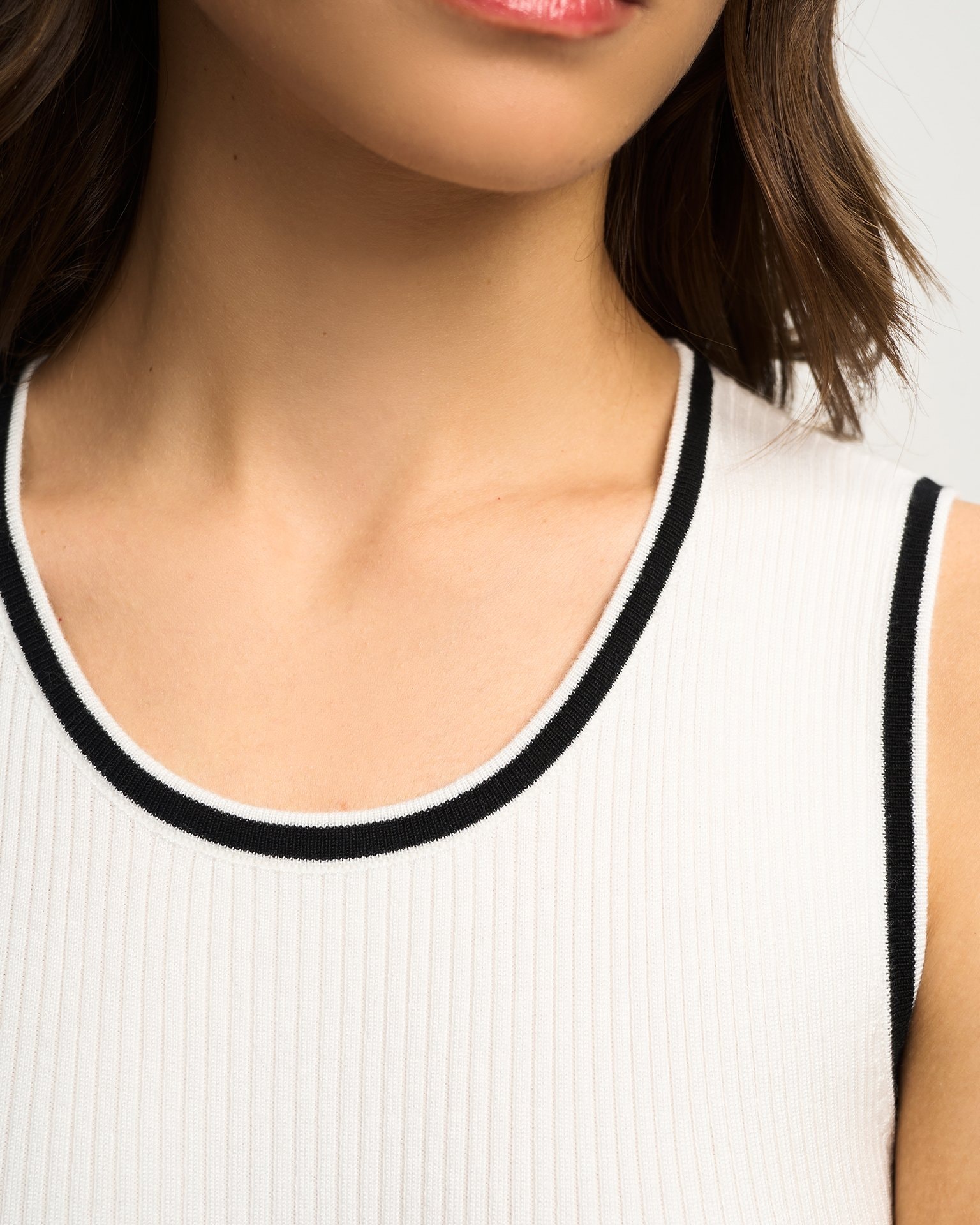 Ribbed dress, White — photo 7