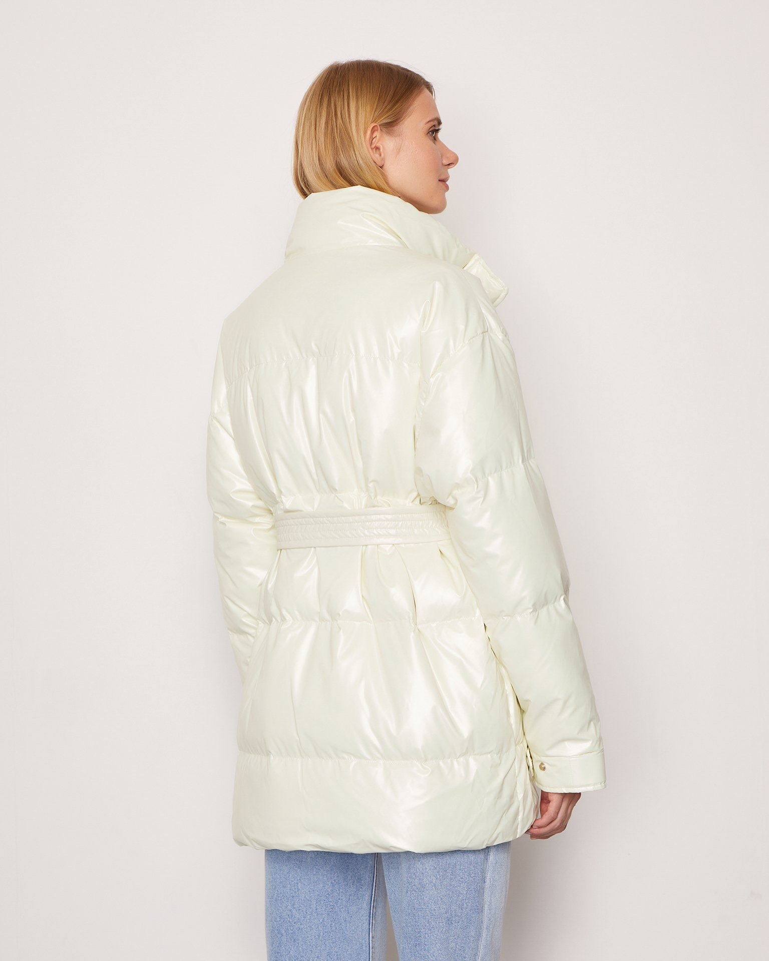 Quilted down jacket, White — photo 2