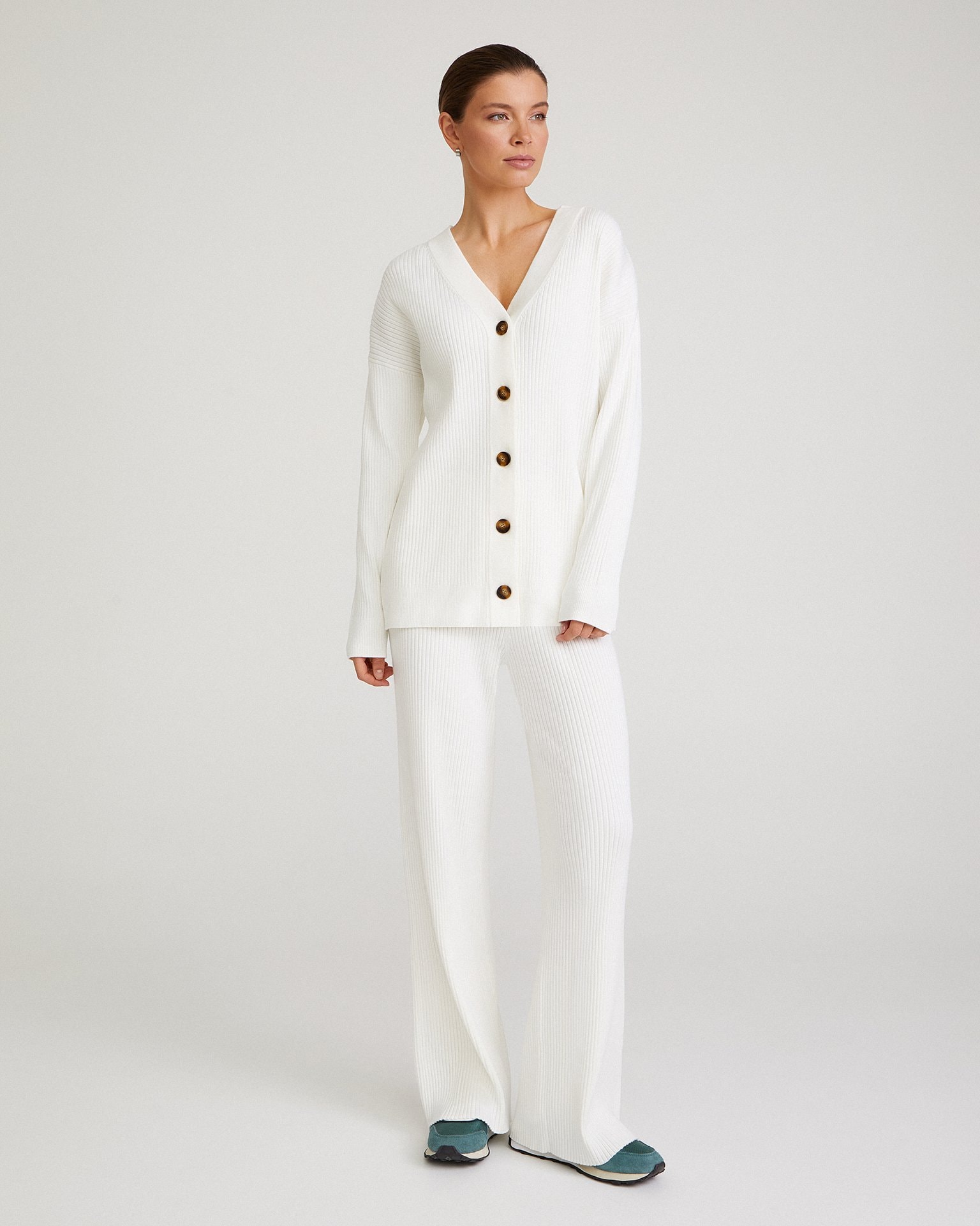 Longline cardigan, White — photo 2