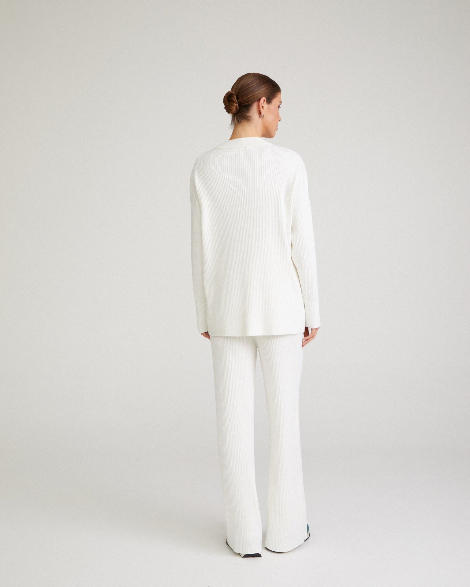Longline cardigan, White — photo 3