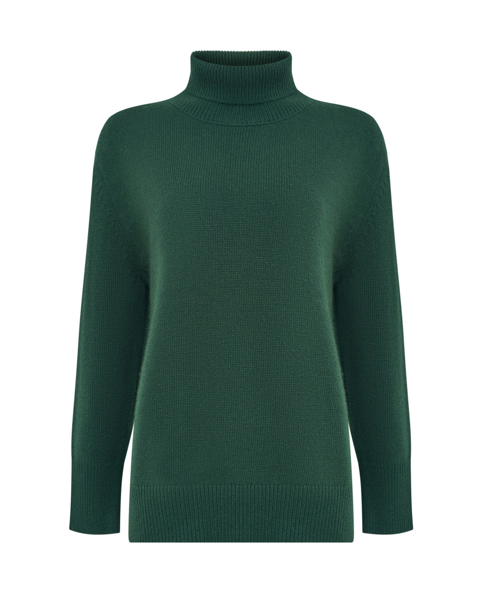 Knitted suit in emerald green, Green — photo 13