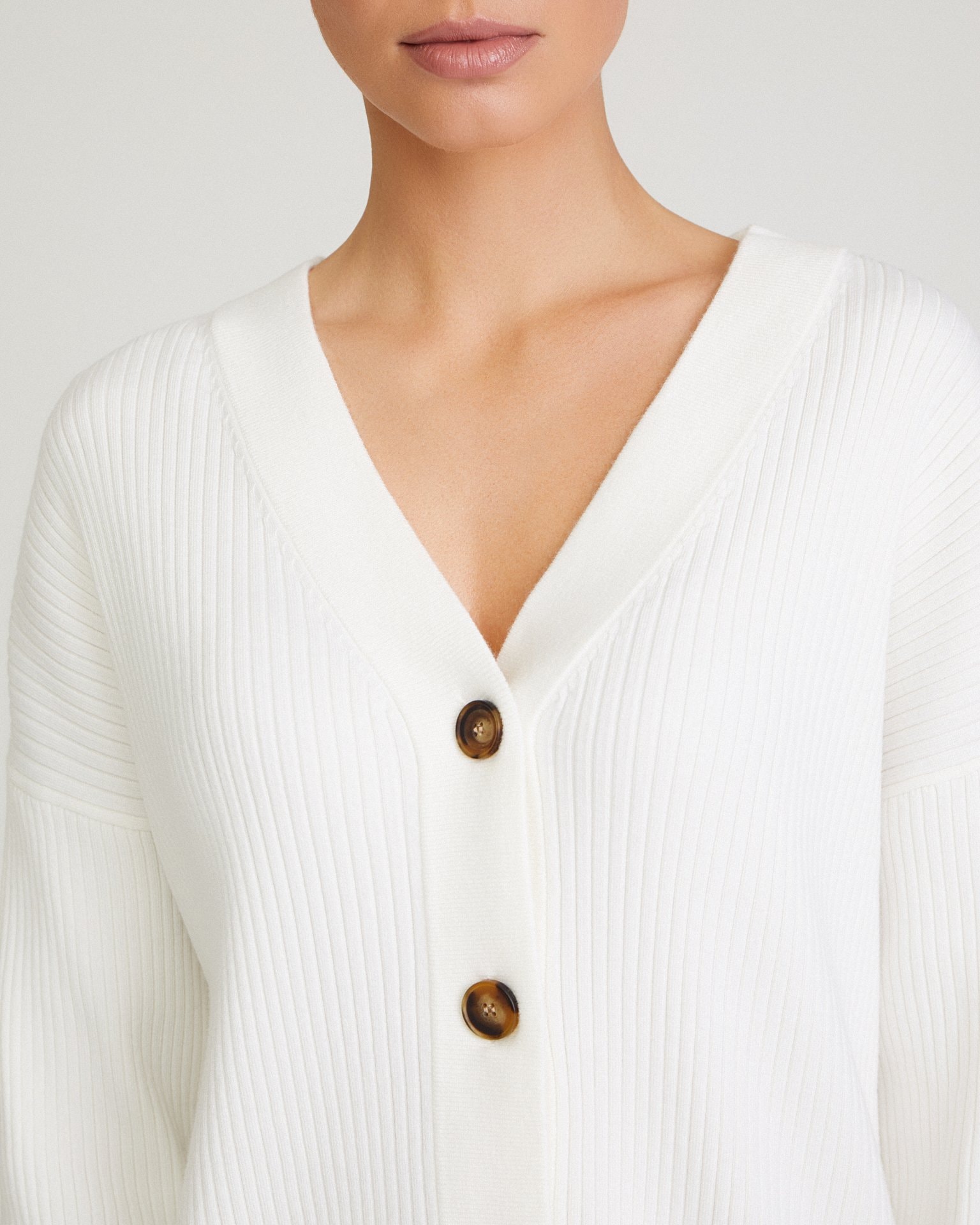 Longline cardigan, White — photo 6