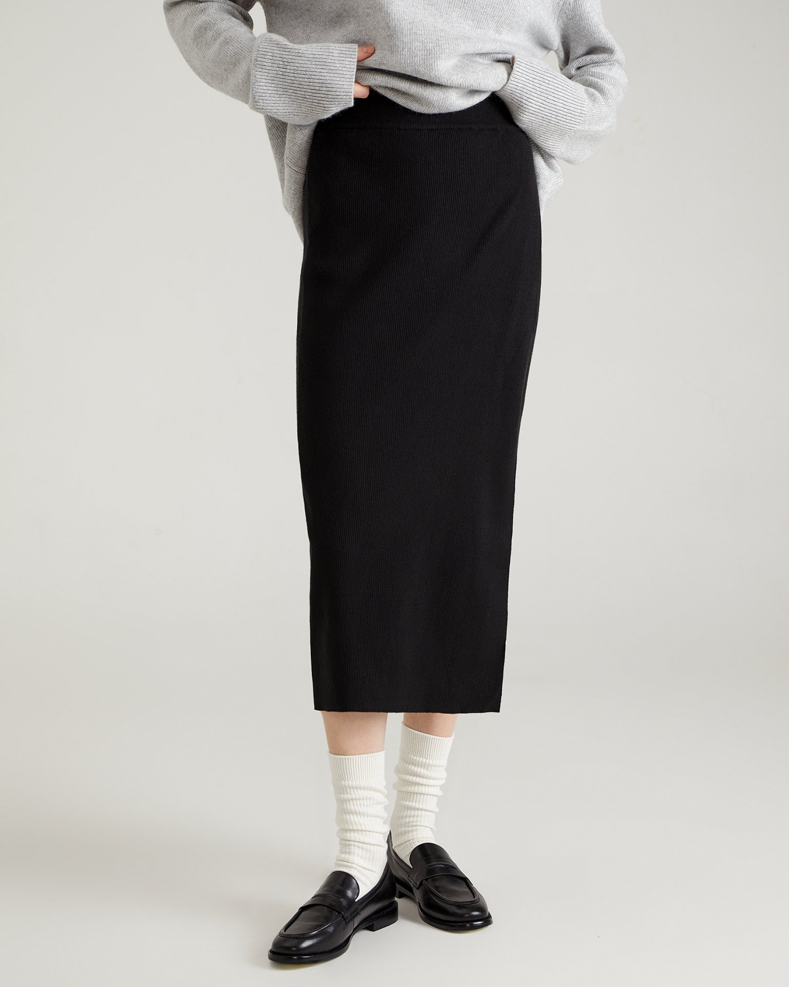 Viscose skirt, Black — photo 5