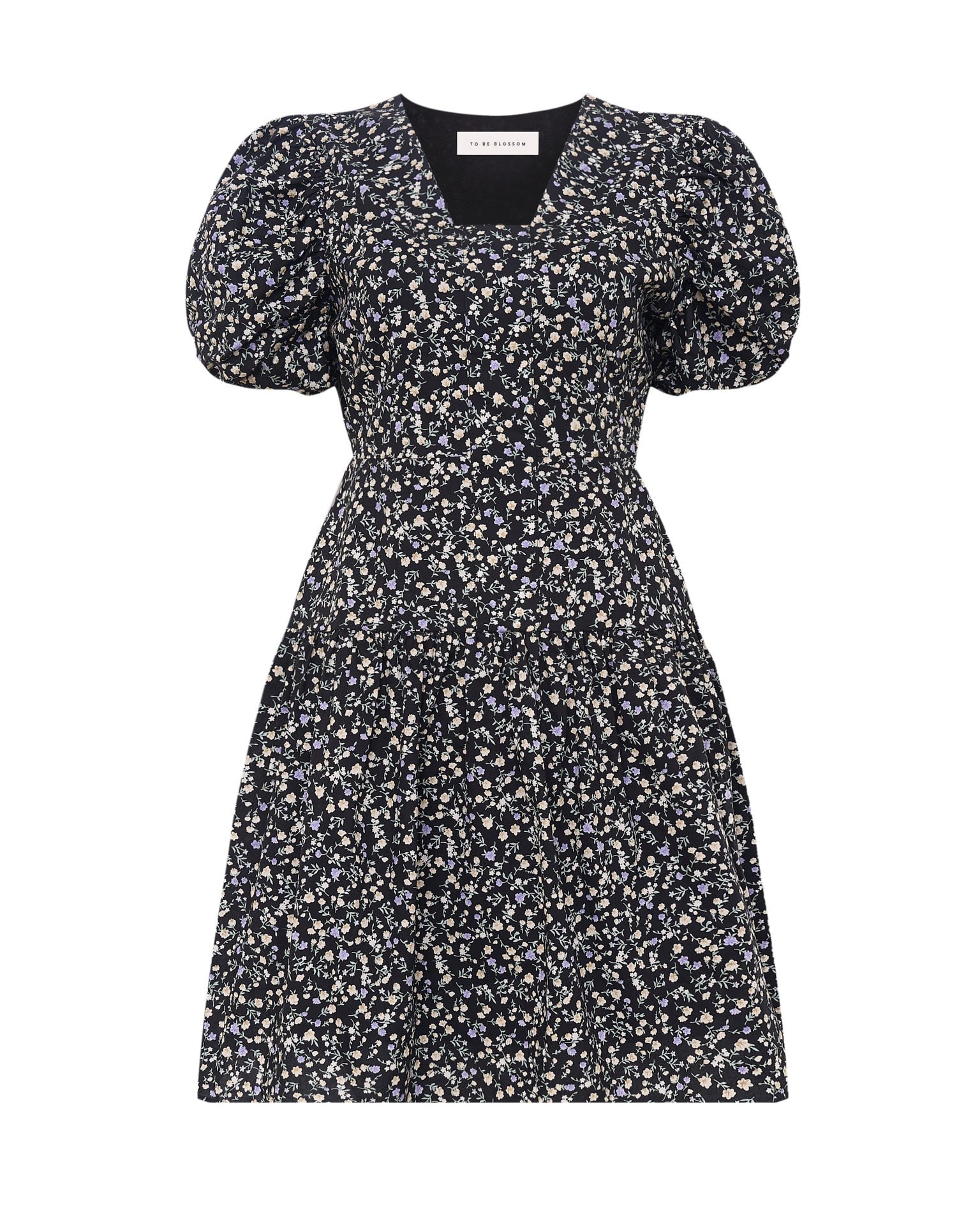 Floral Dress, Black — photo 7