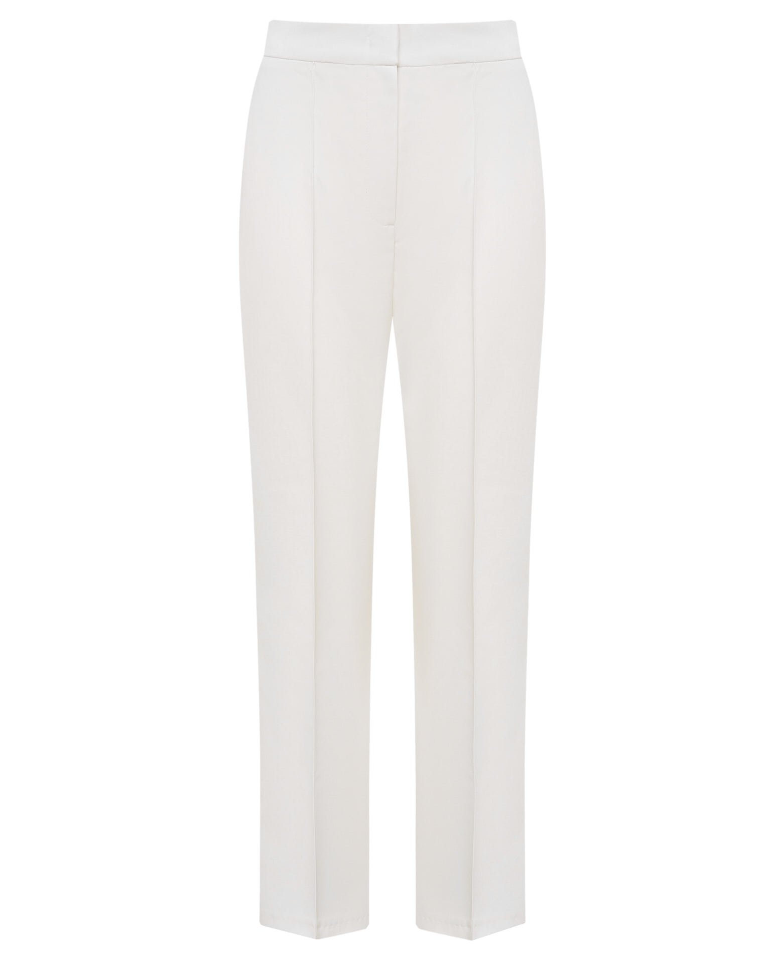 Cropped trousers in milk colour, Milky — photo 9