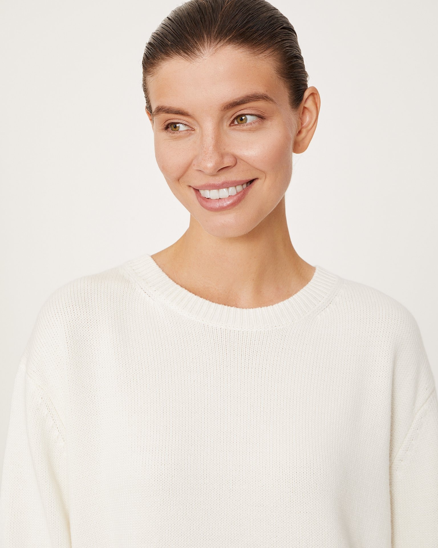 Blended yarn jumper, Milk — photo 4