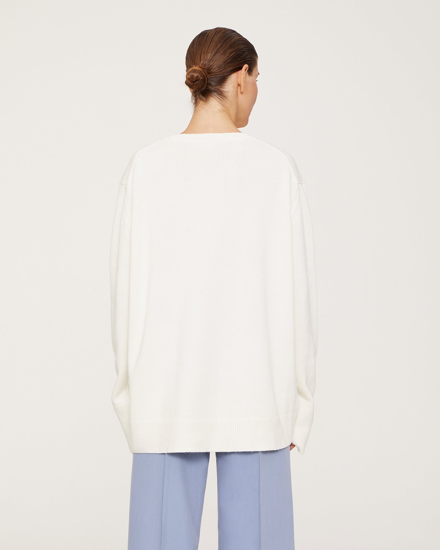 Blended yarn jumper, Milk — photo 3
