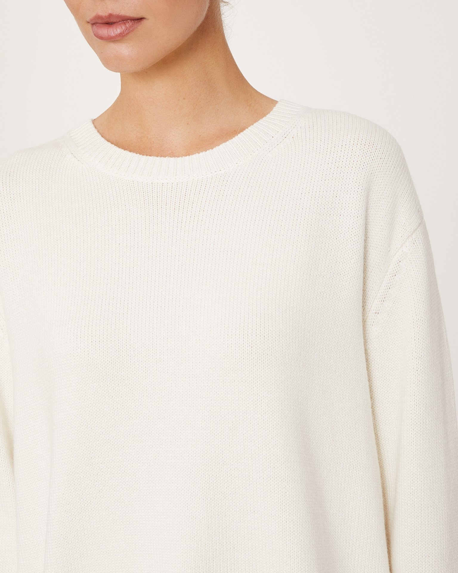 Blended yarn jumper, Milk — photo 5