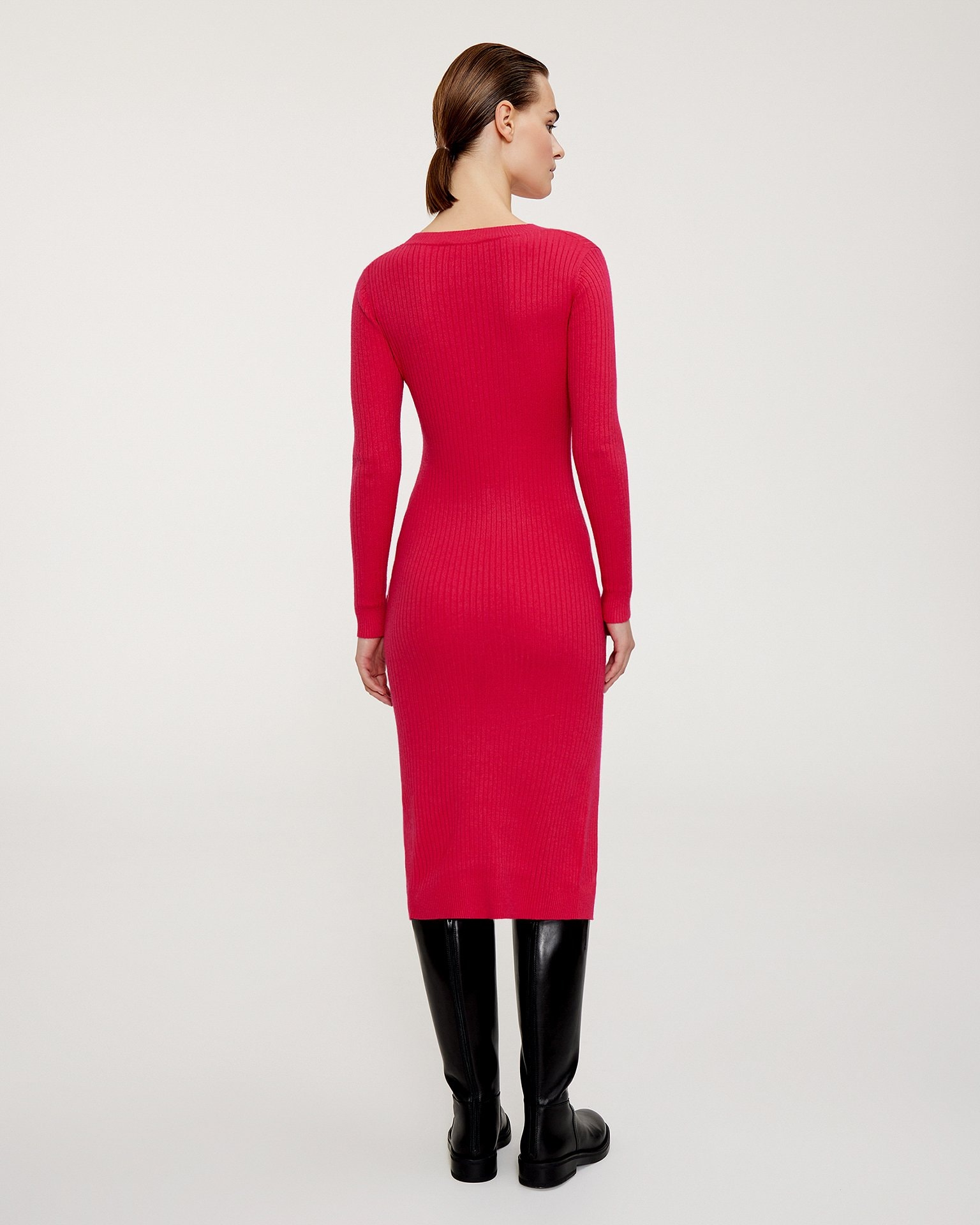 Midi Dress, Fuchsia — photo 3