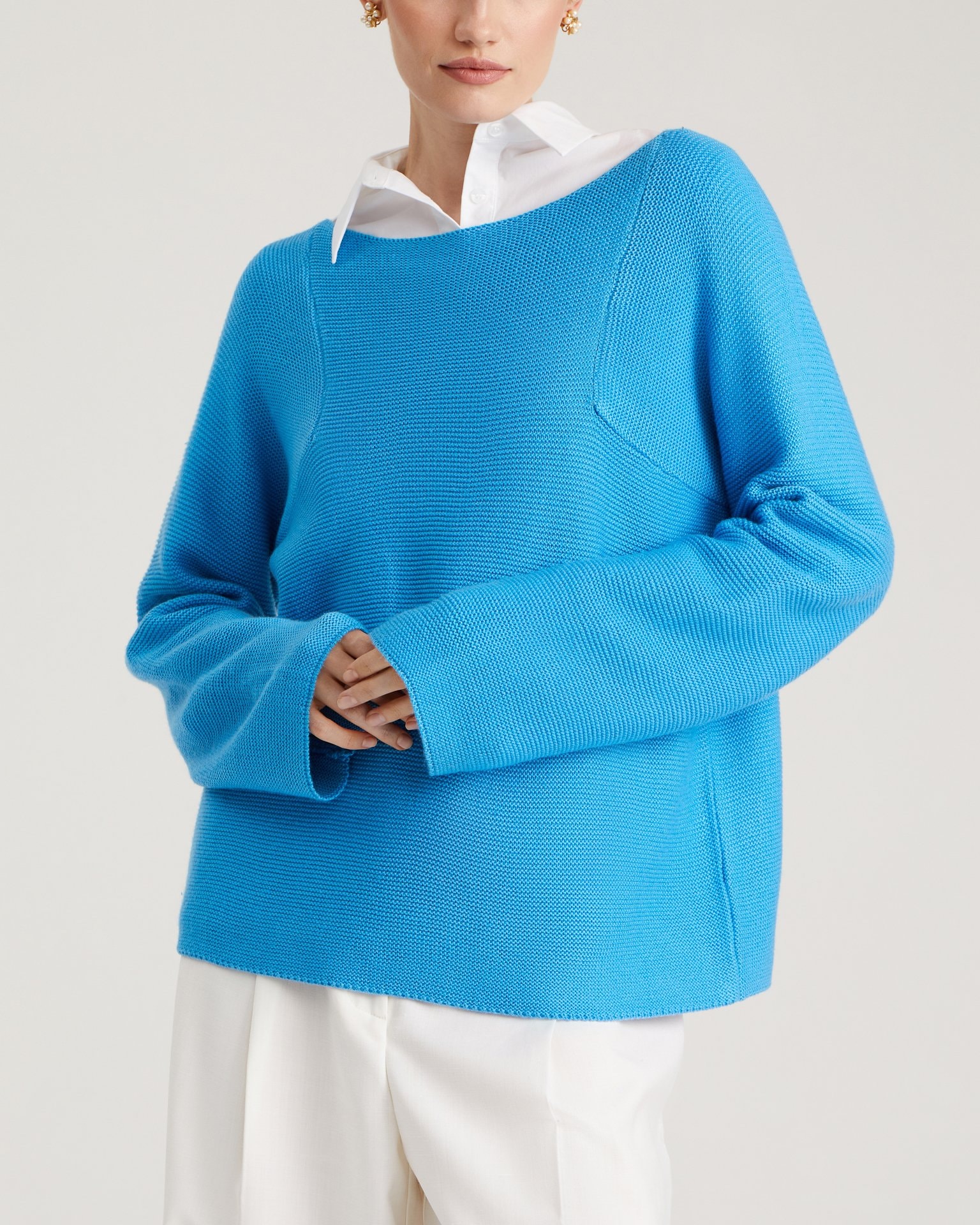 Knitted jumper, Blue — photo 8