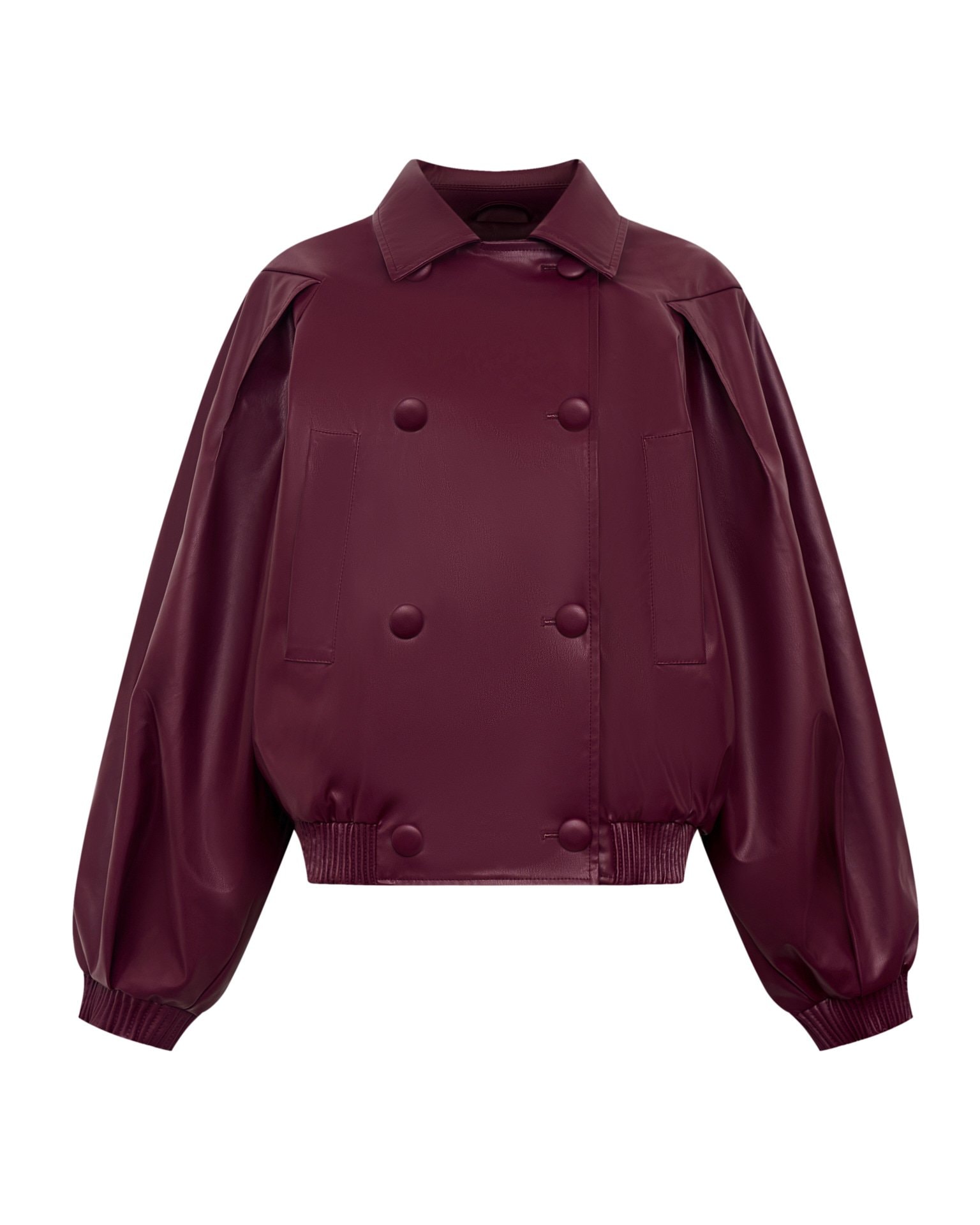 Oversized Bomber in Burgundy, Bordeaux
