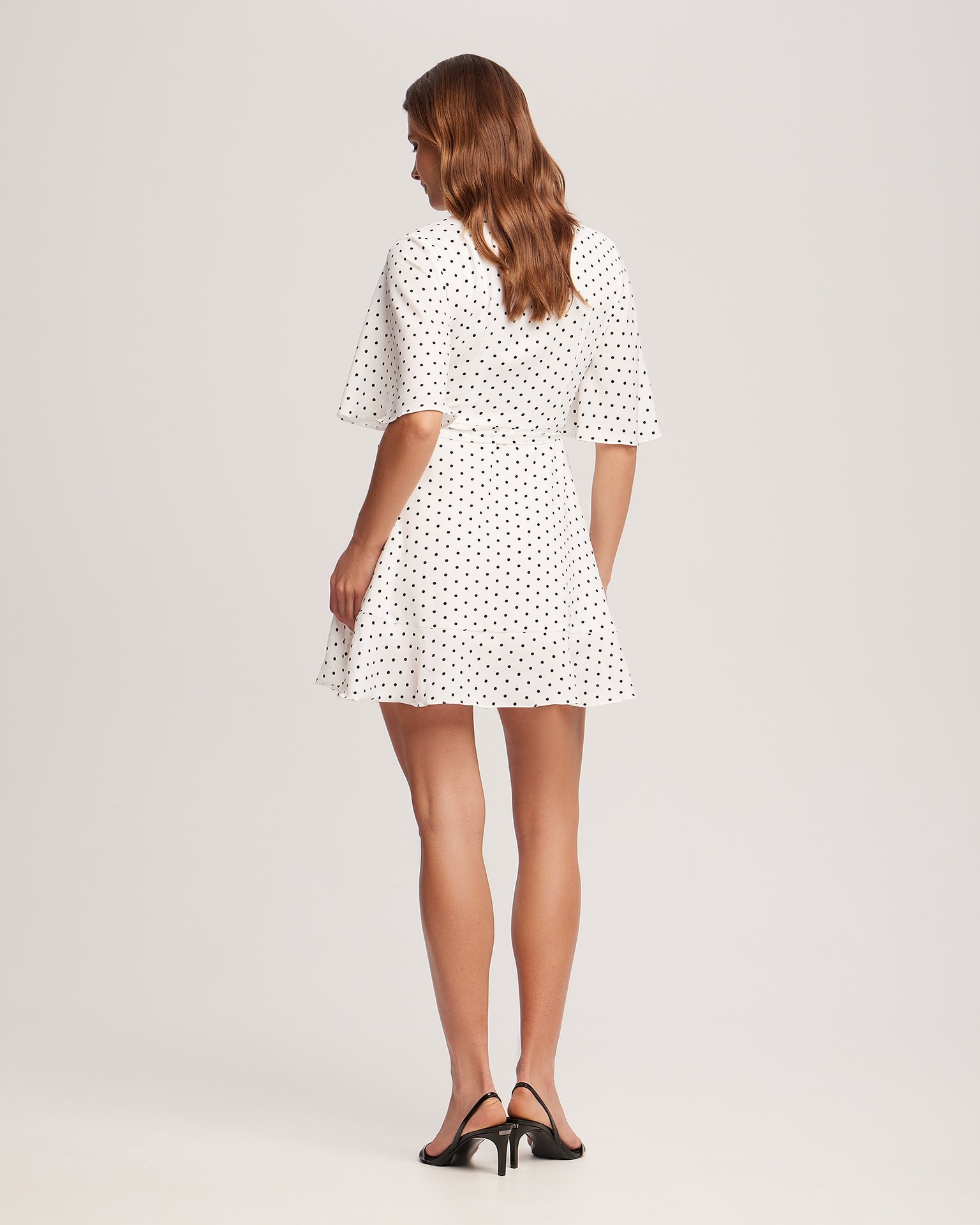 Polka dot print dress, White — photo 4