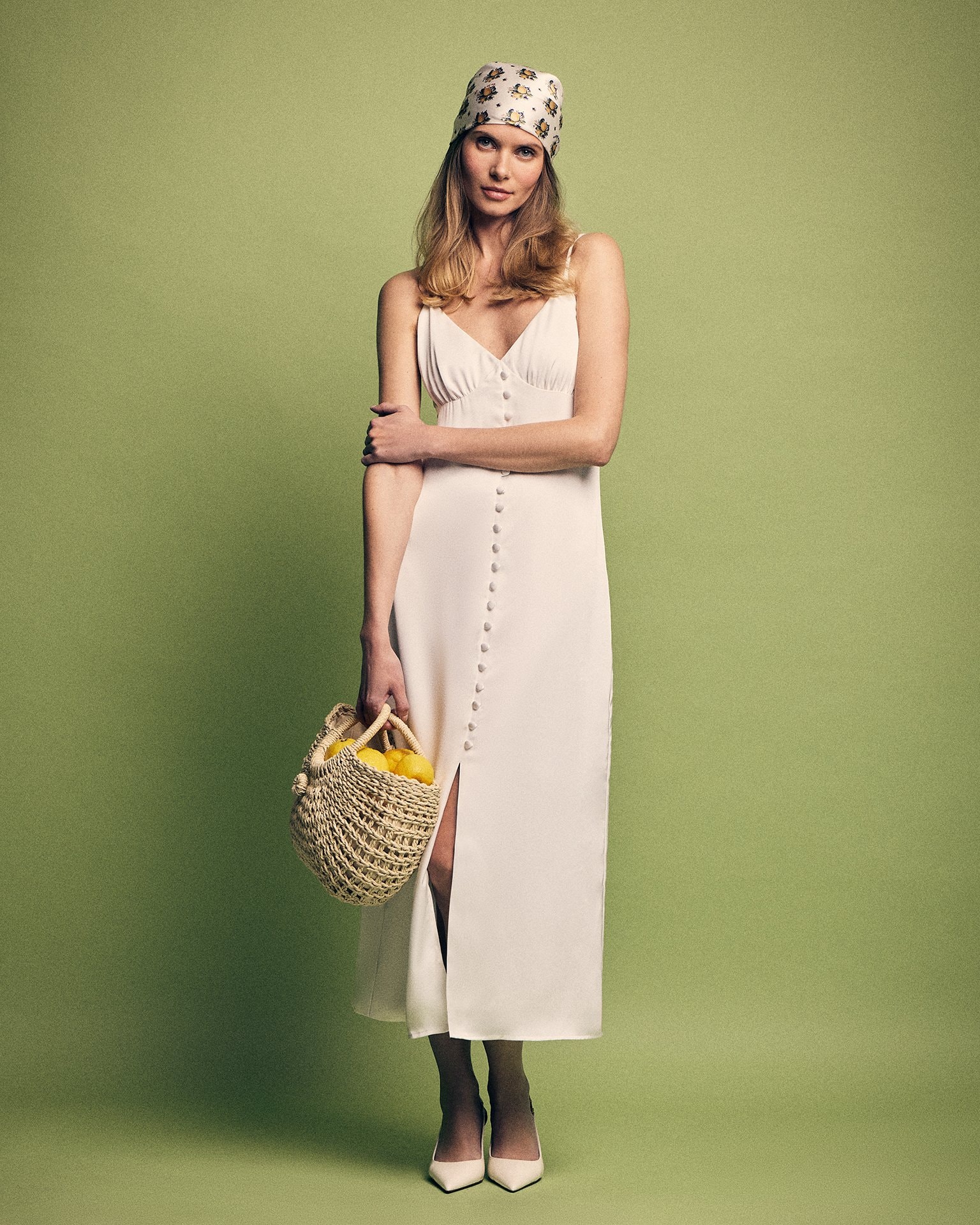 Spaghetti strap dress, Milky