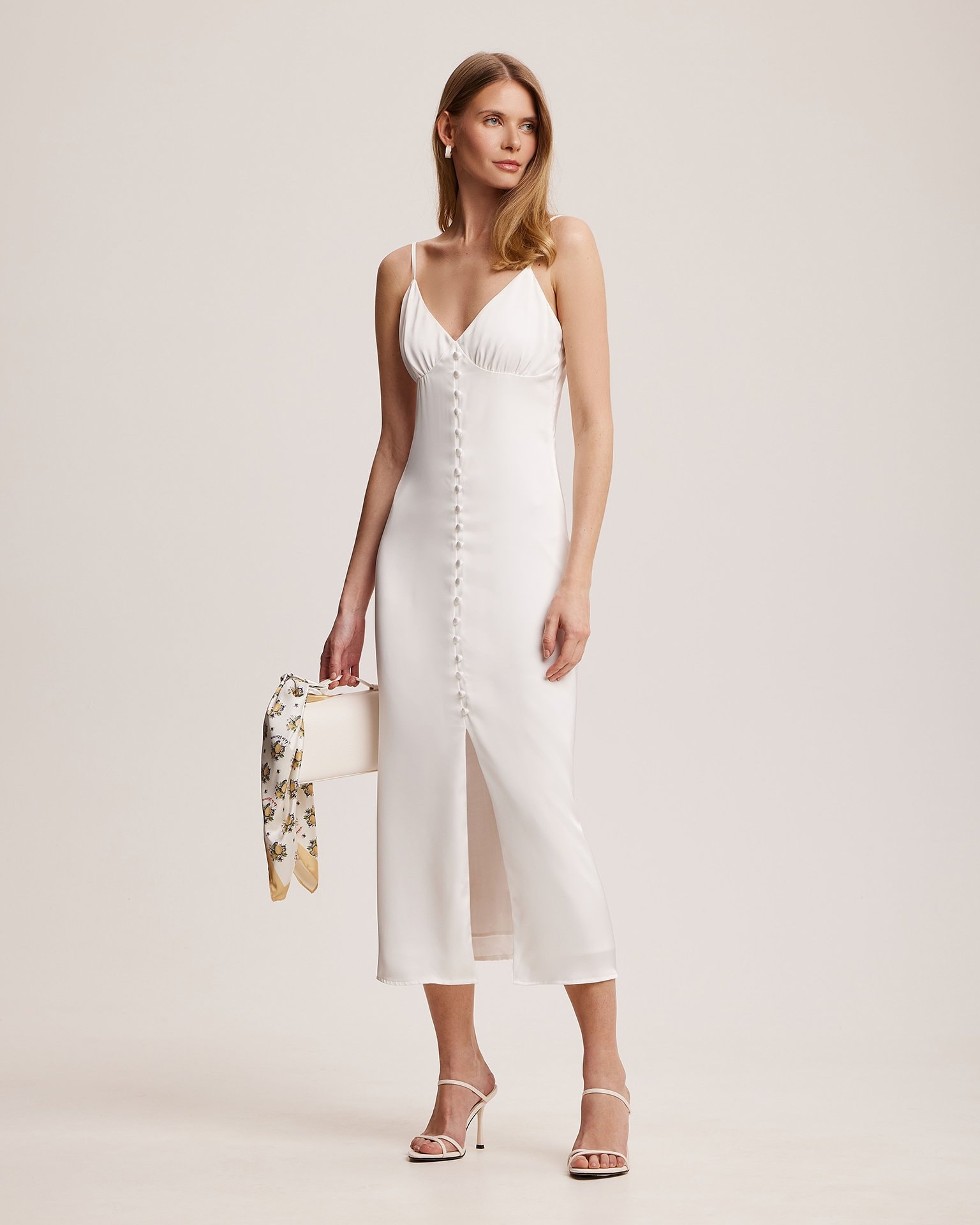 Spaghetti strap dress, Milky — photo 5