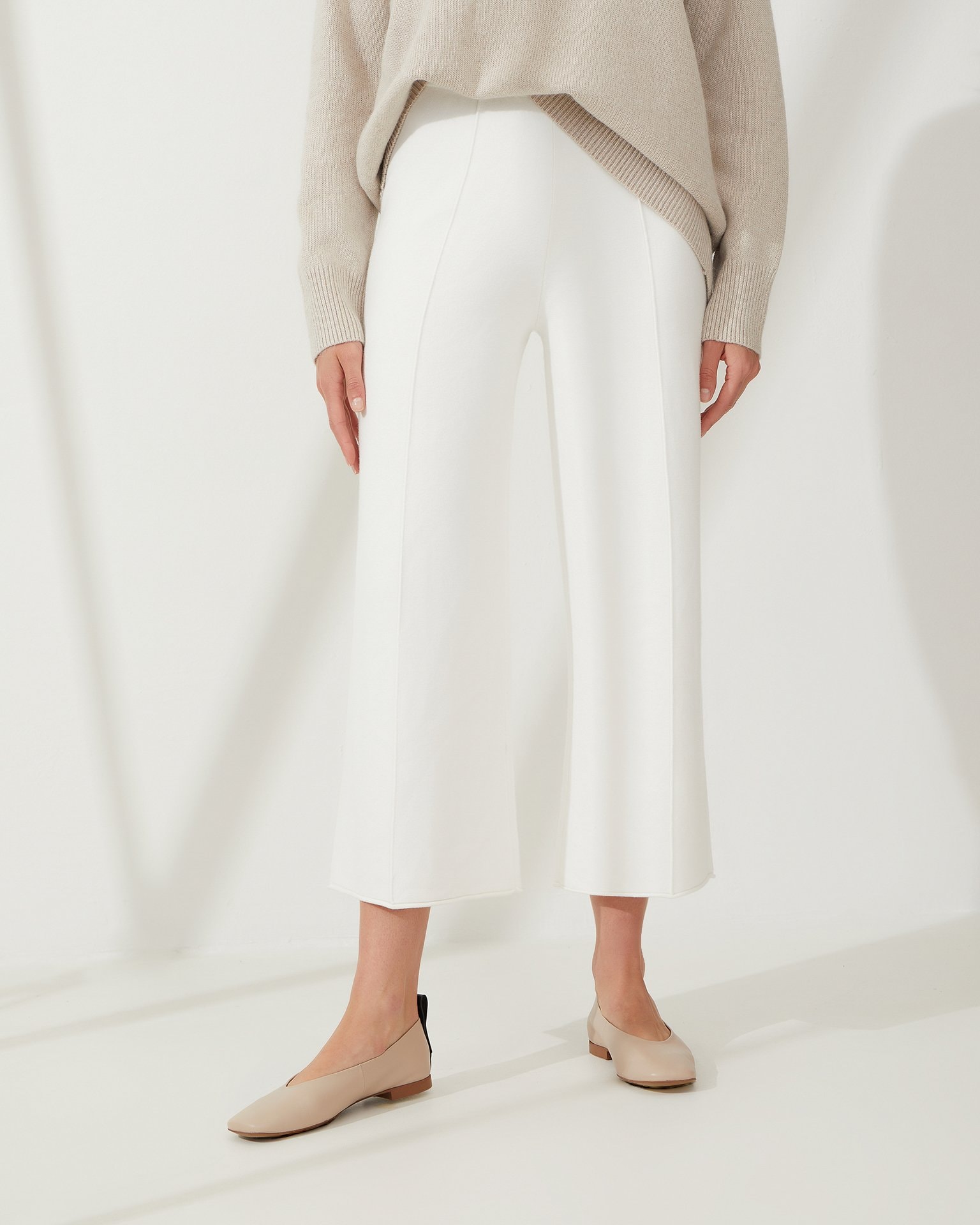 Culotte trousers, White — photo 2