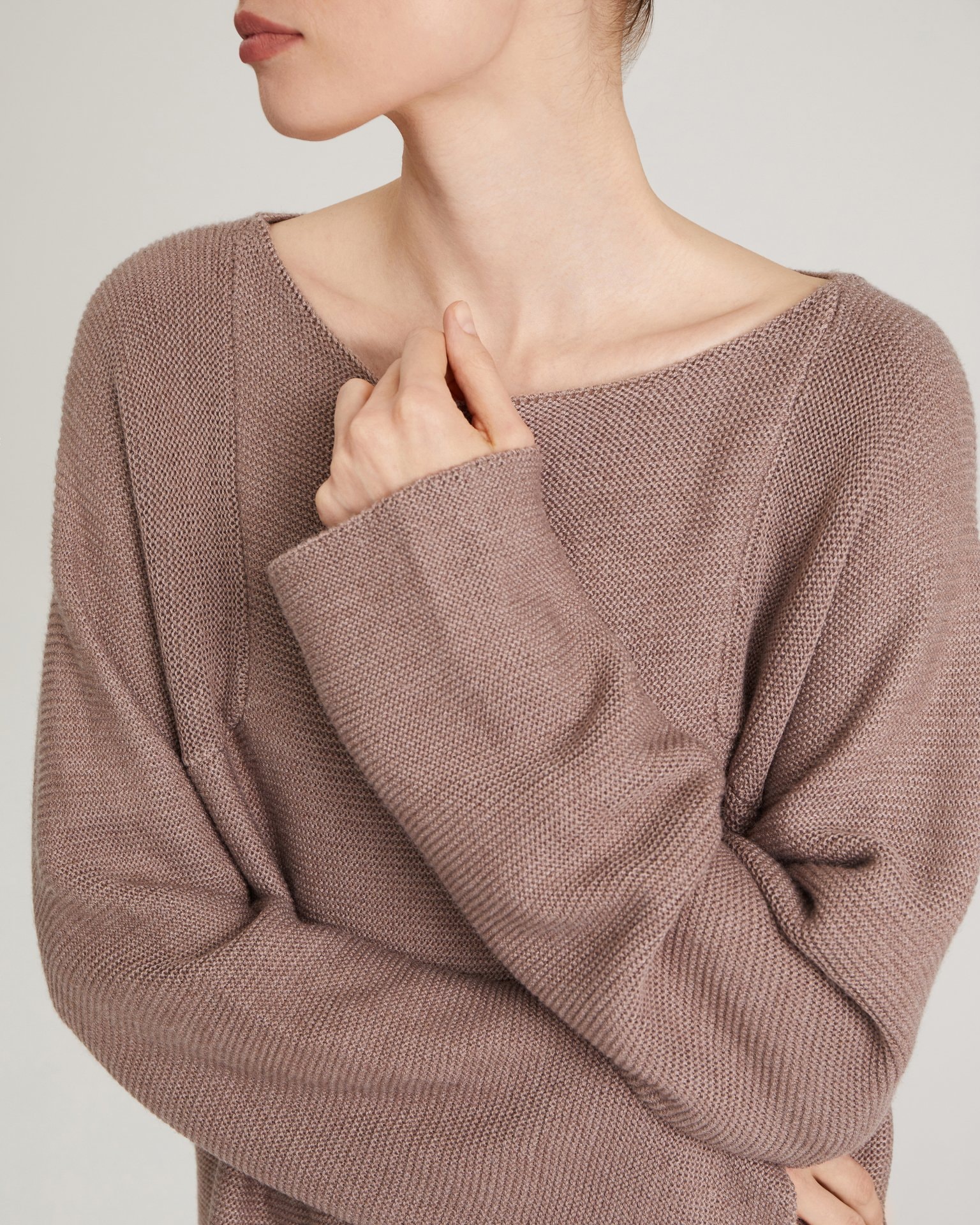 Knitted jumper, Brown — photo 7