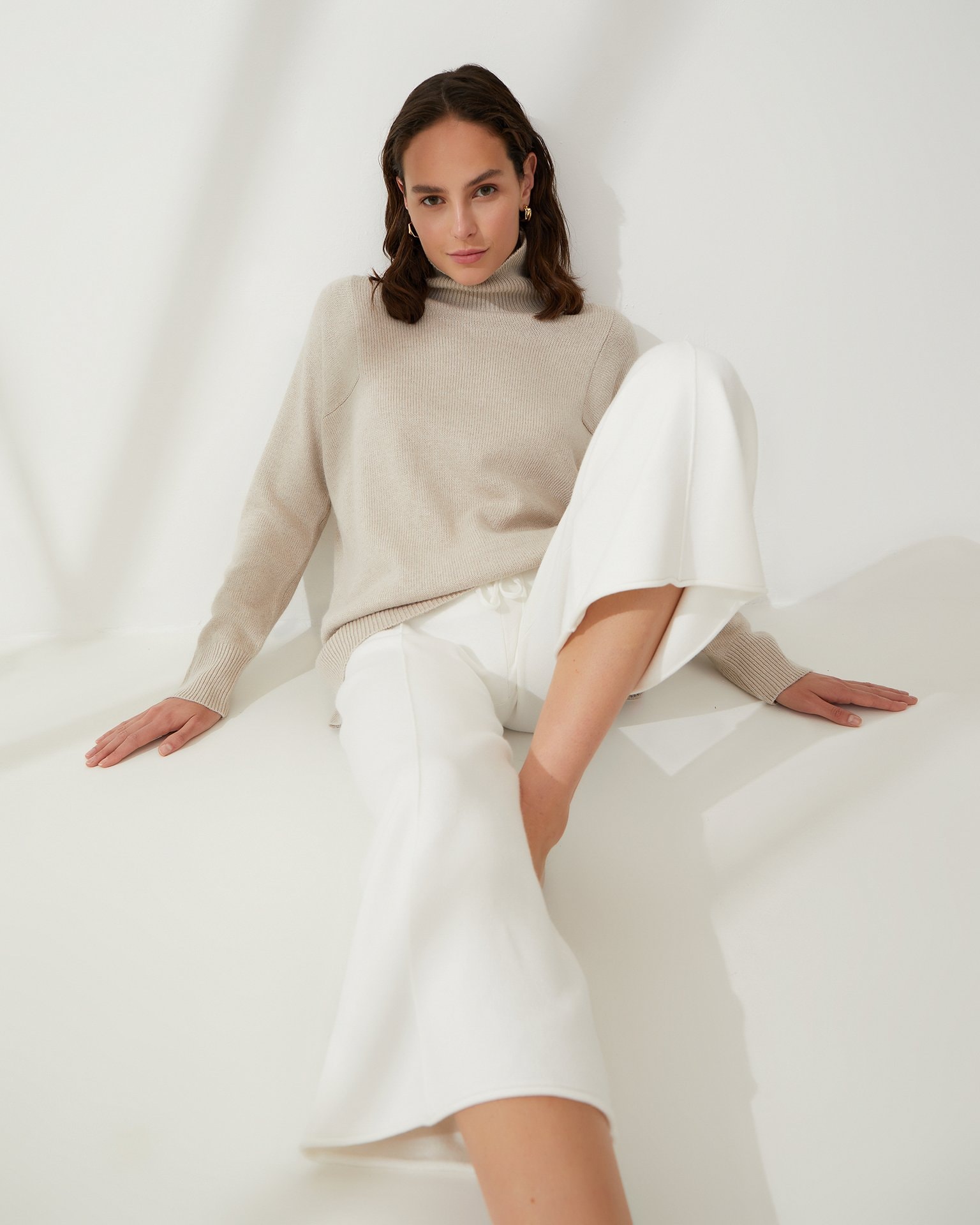 Culotte trousers, White