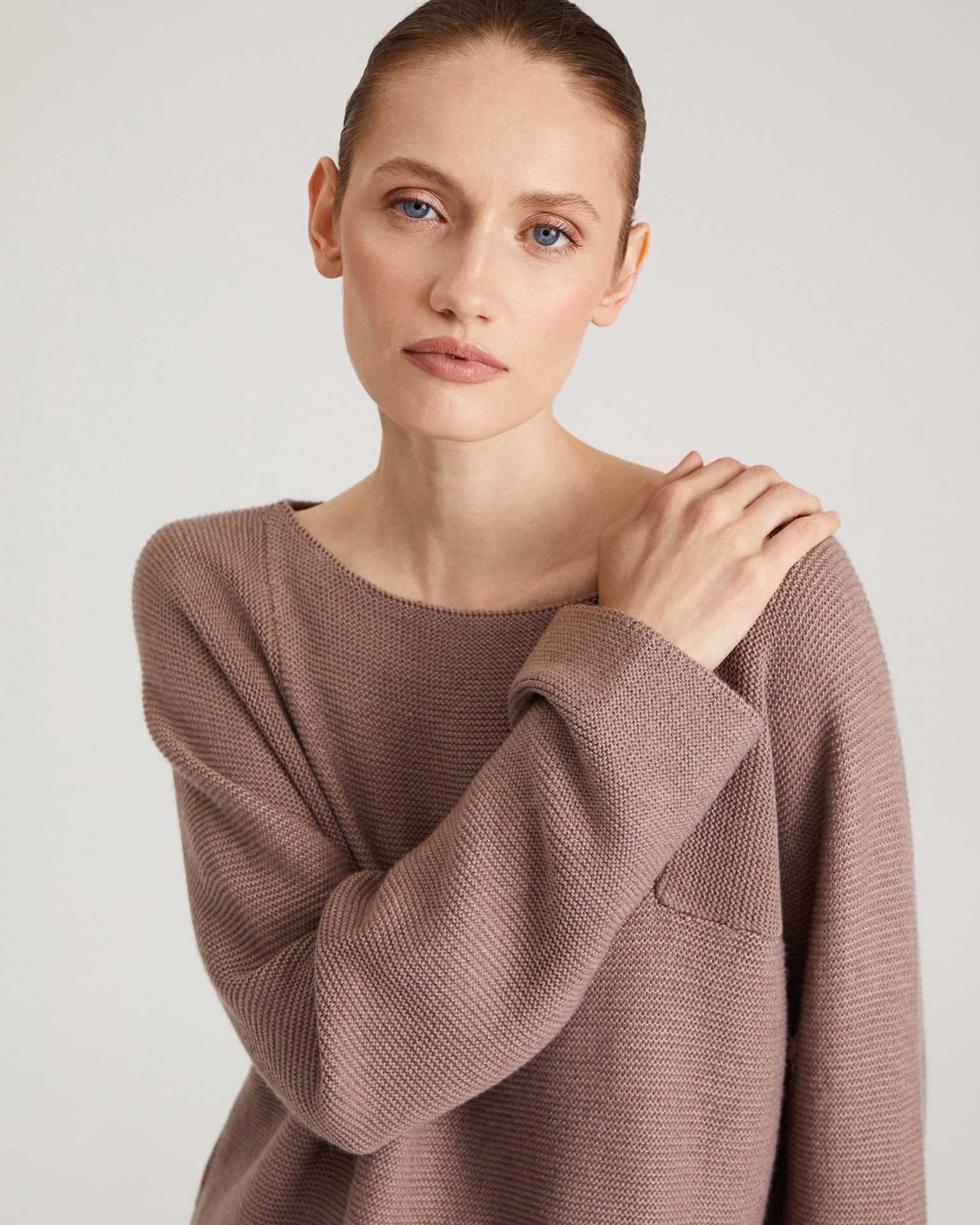 Knitted jumper, Brown — photo 6