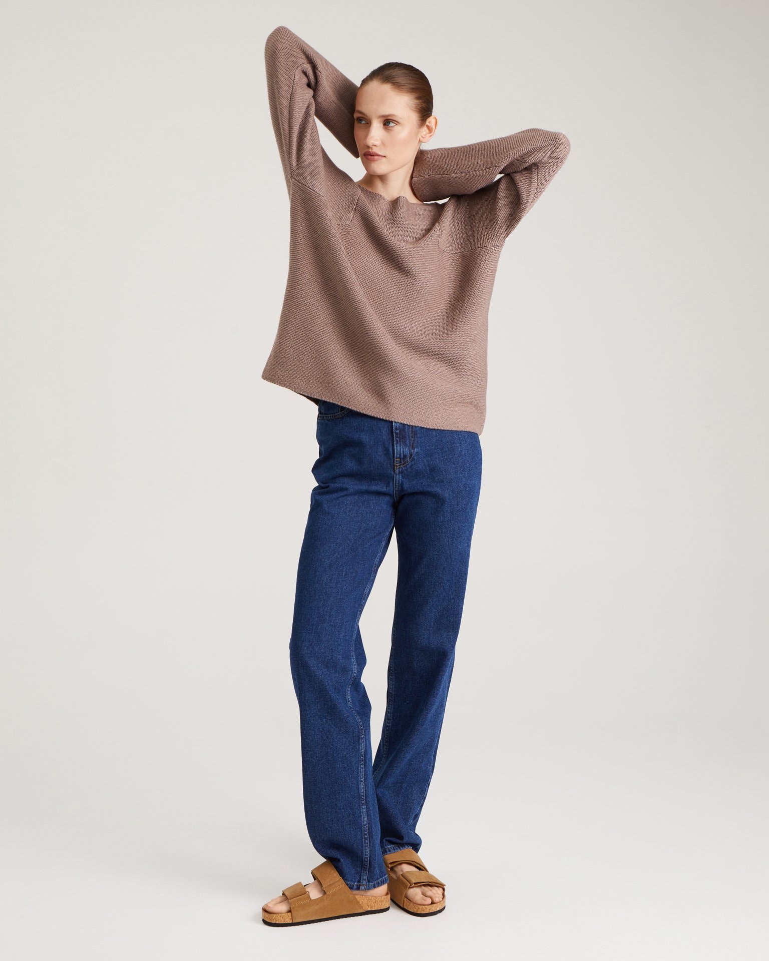 Knitted jumper, Brown — photo 2