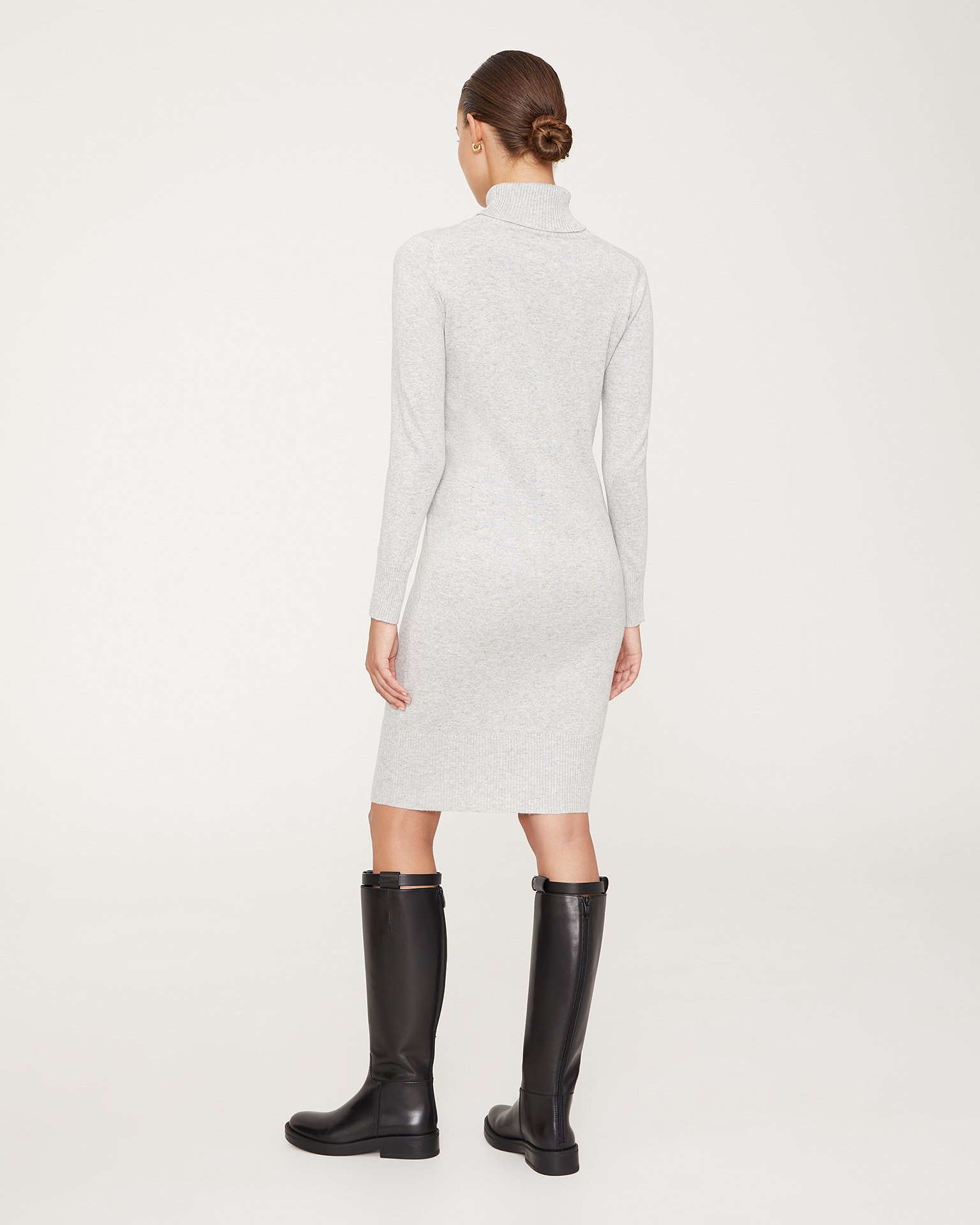 Straight-cut sweater dress, Grey — photo 3