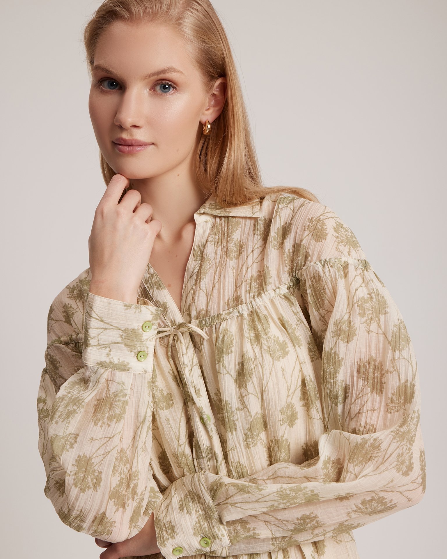 A-line silhouette dress, Green — photo 7
