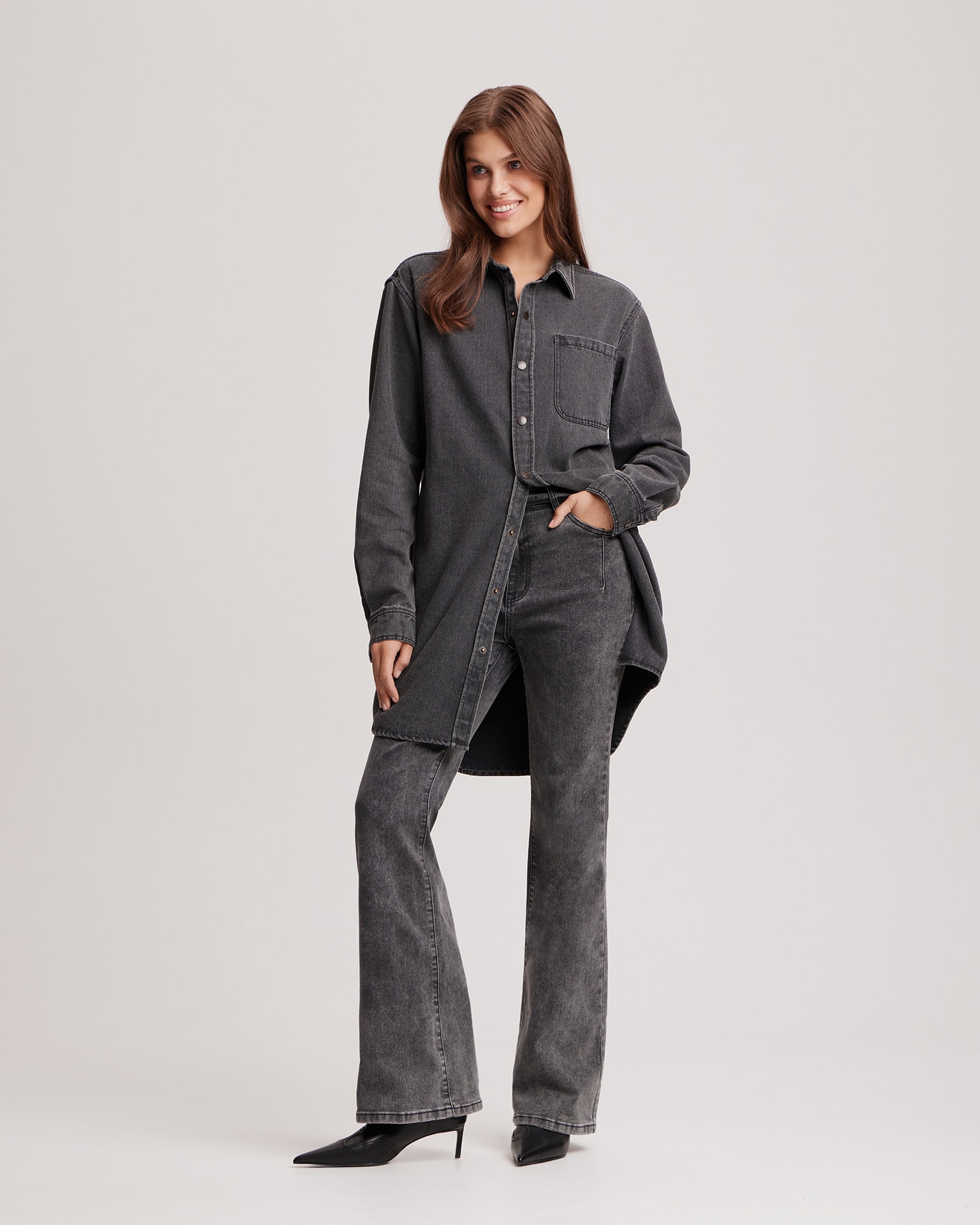 Denim dress, Grey — photo 5
