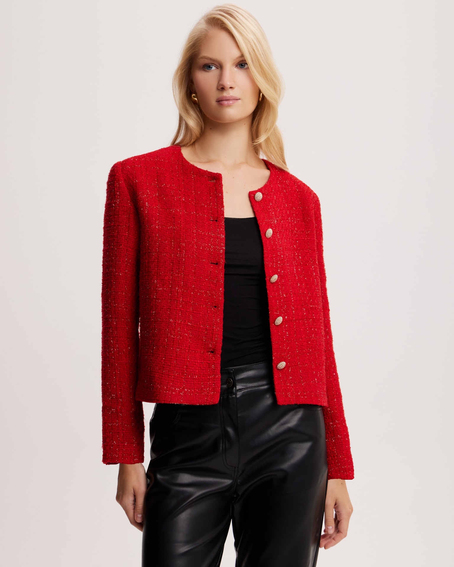 Tweed Jacket, Red — photo 5