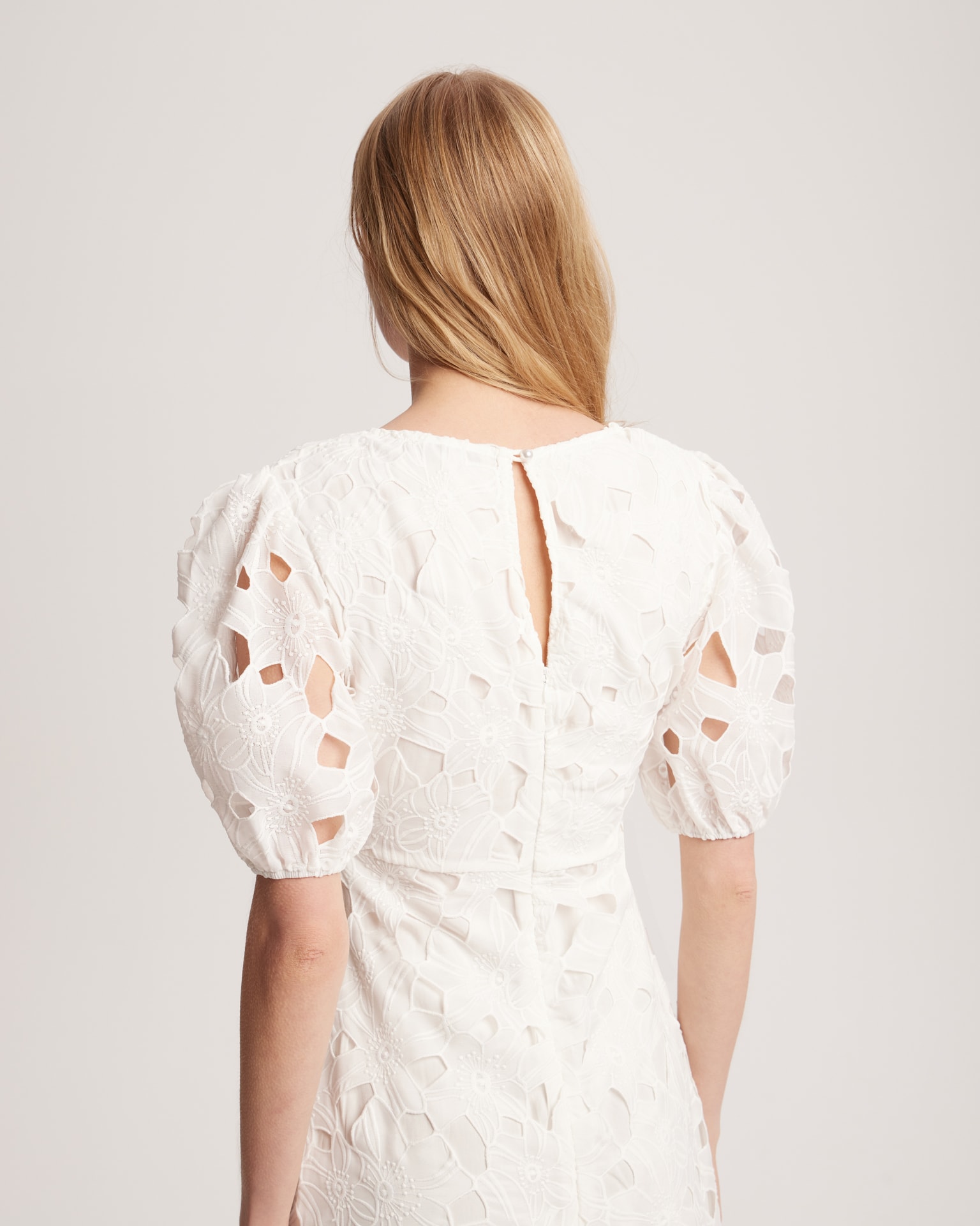 White lace dress, White — photo 7
