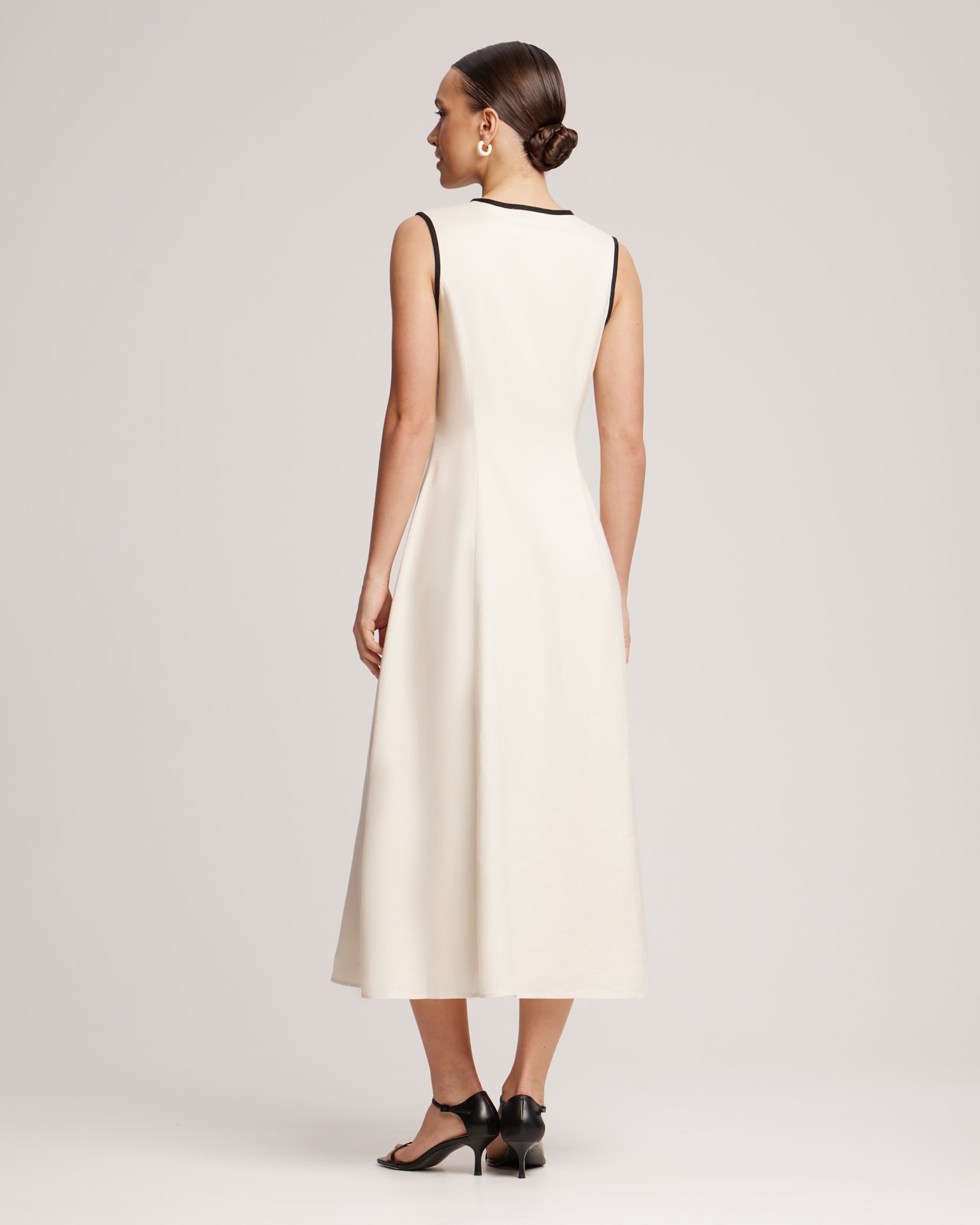 Linen beige dress, Beige — photo 3
