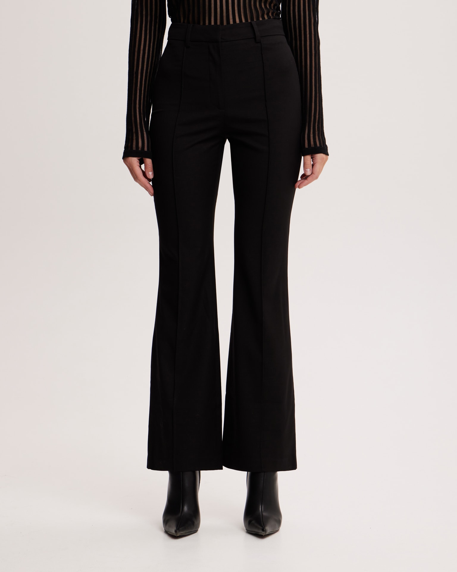 Flared trousers, Black — photo 5