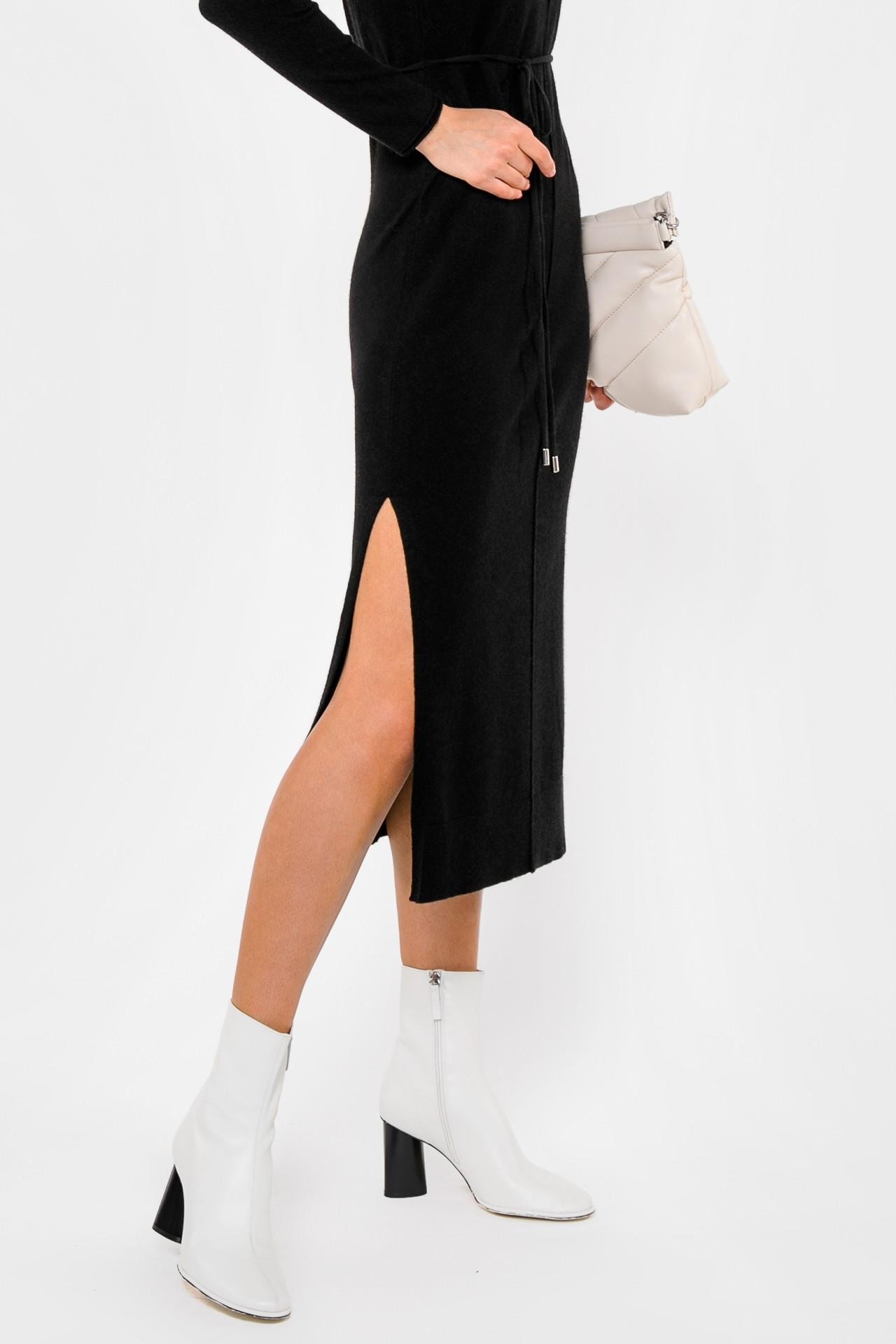 Concise black knitted dress, Black — photo 4