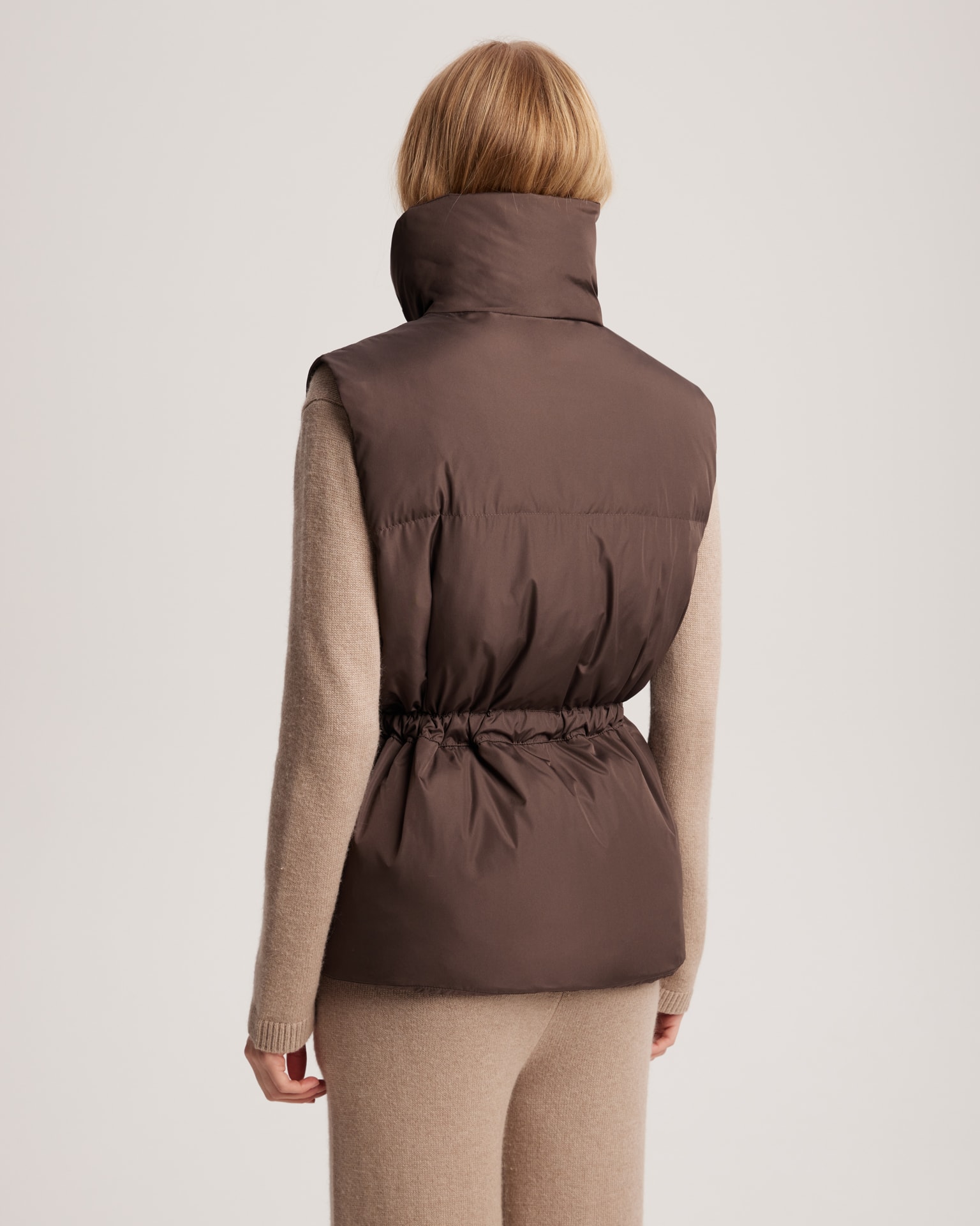 Belted waistcoat, Brown — photo 3