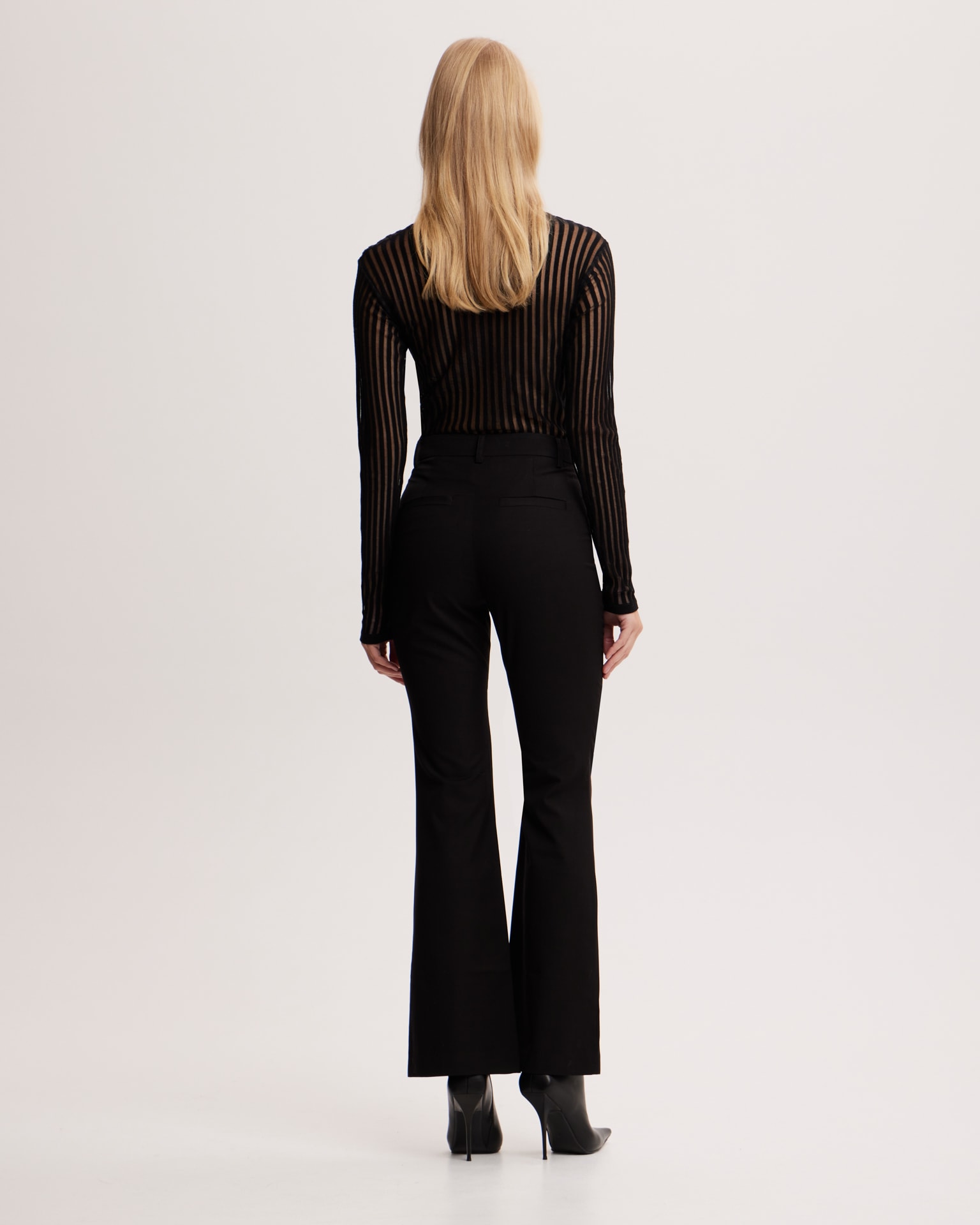 Flared trousers, Black — photo 3