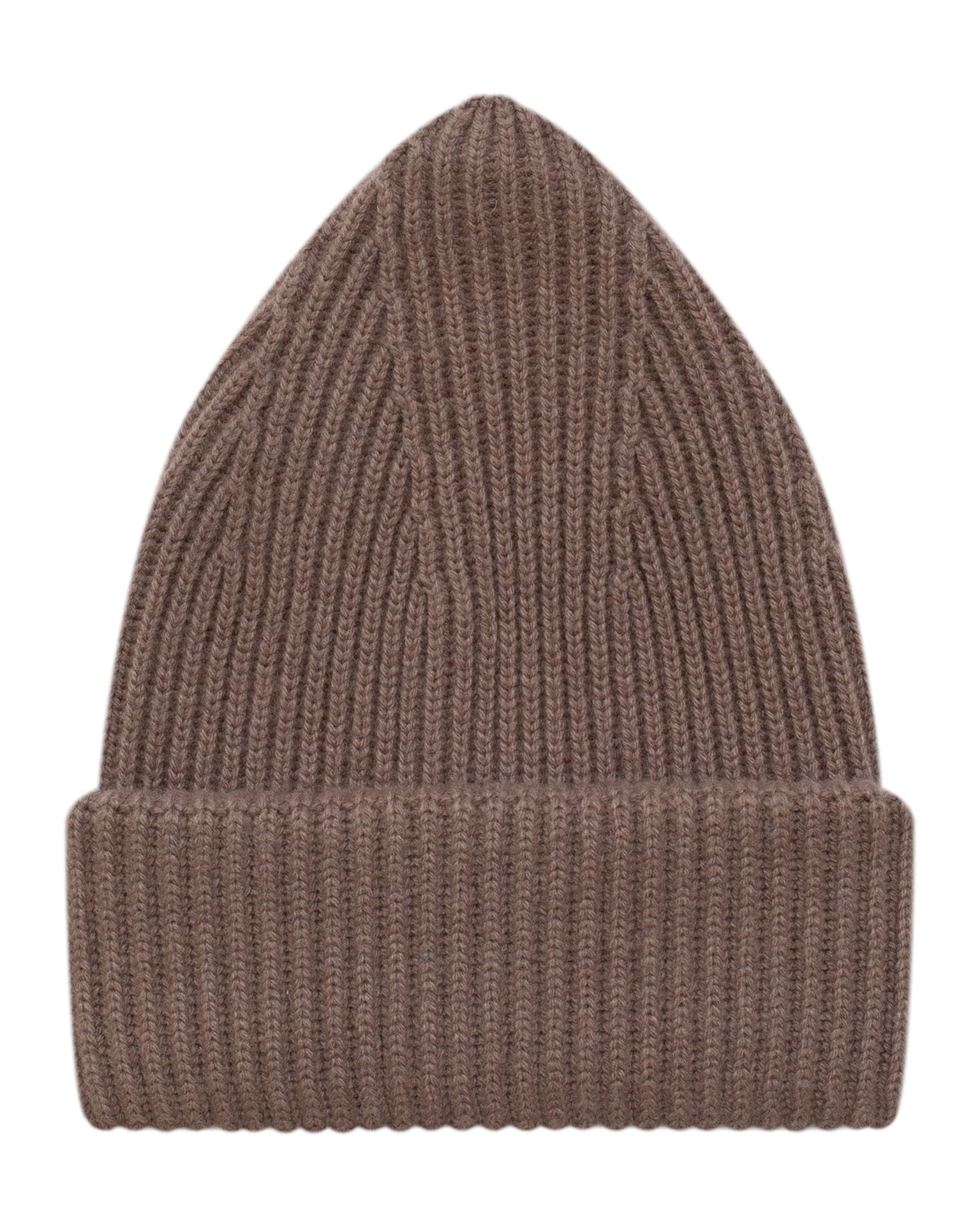 Ribbed wool hat in brown, Brown — photo 2