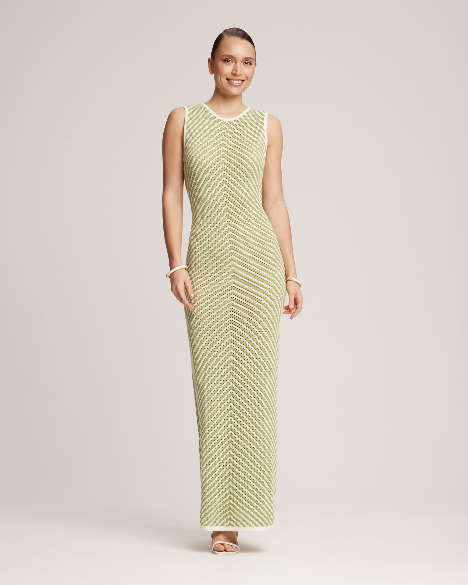 Crochet midi dress, Green — photo 4