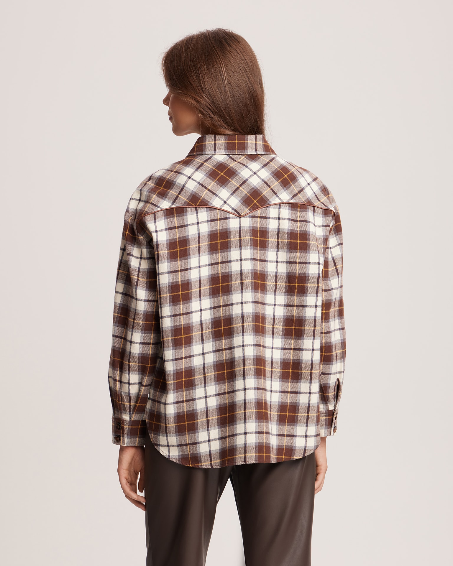 Checked shirt, Cappuccino — photo 3