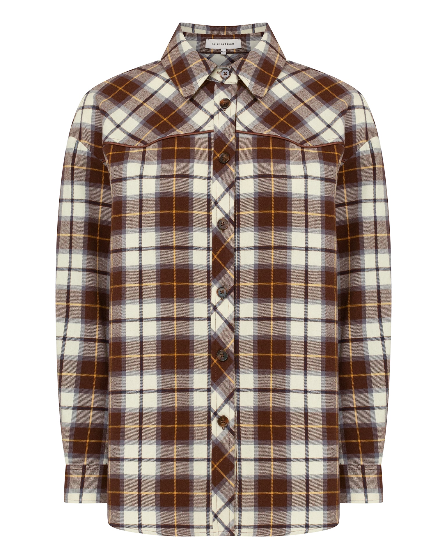 Checked shirt, Cappuccino — photo 6