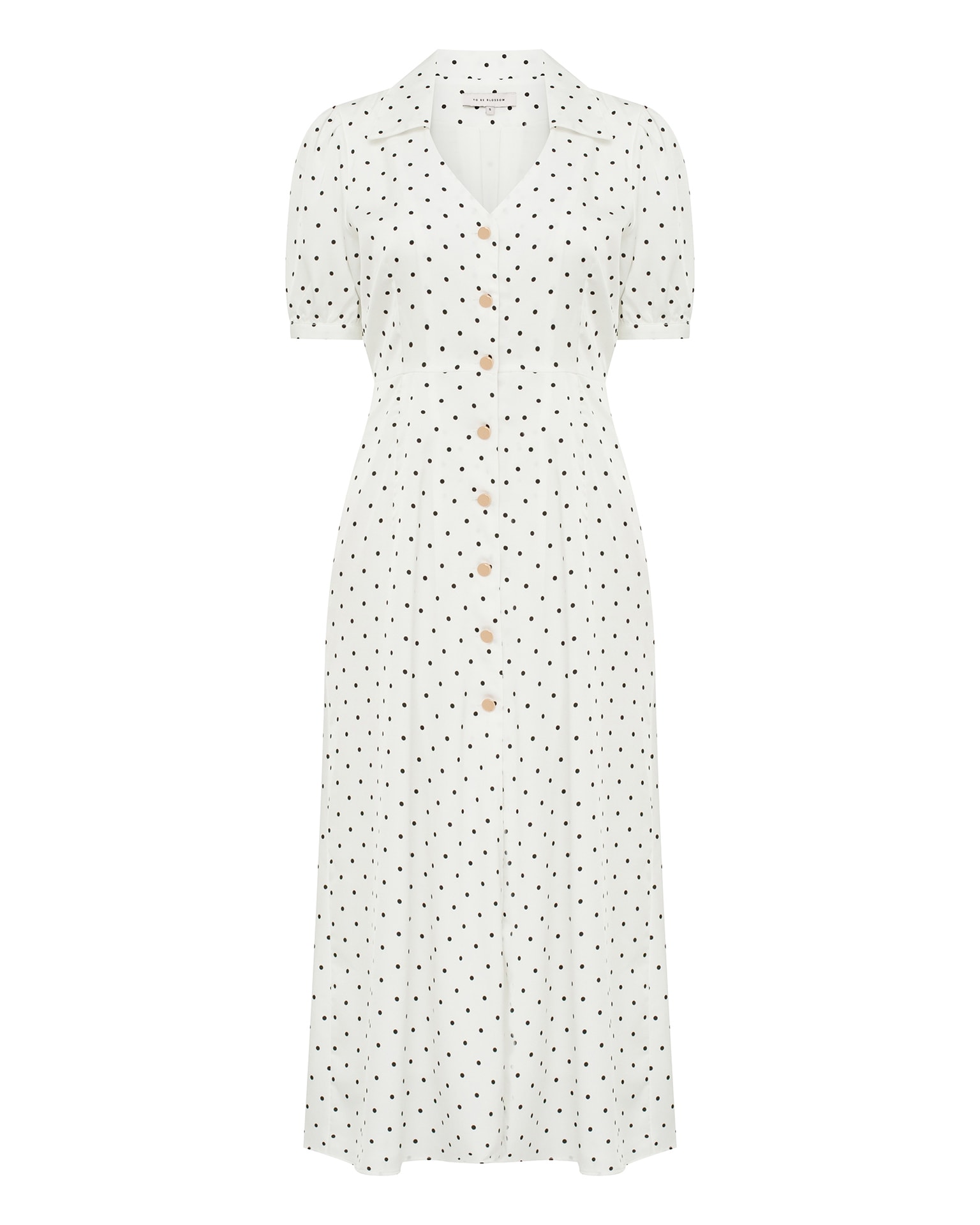 Polka dot dress, white — photo 7